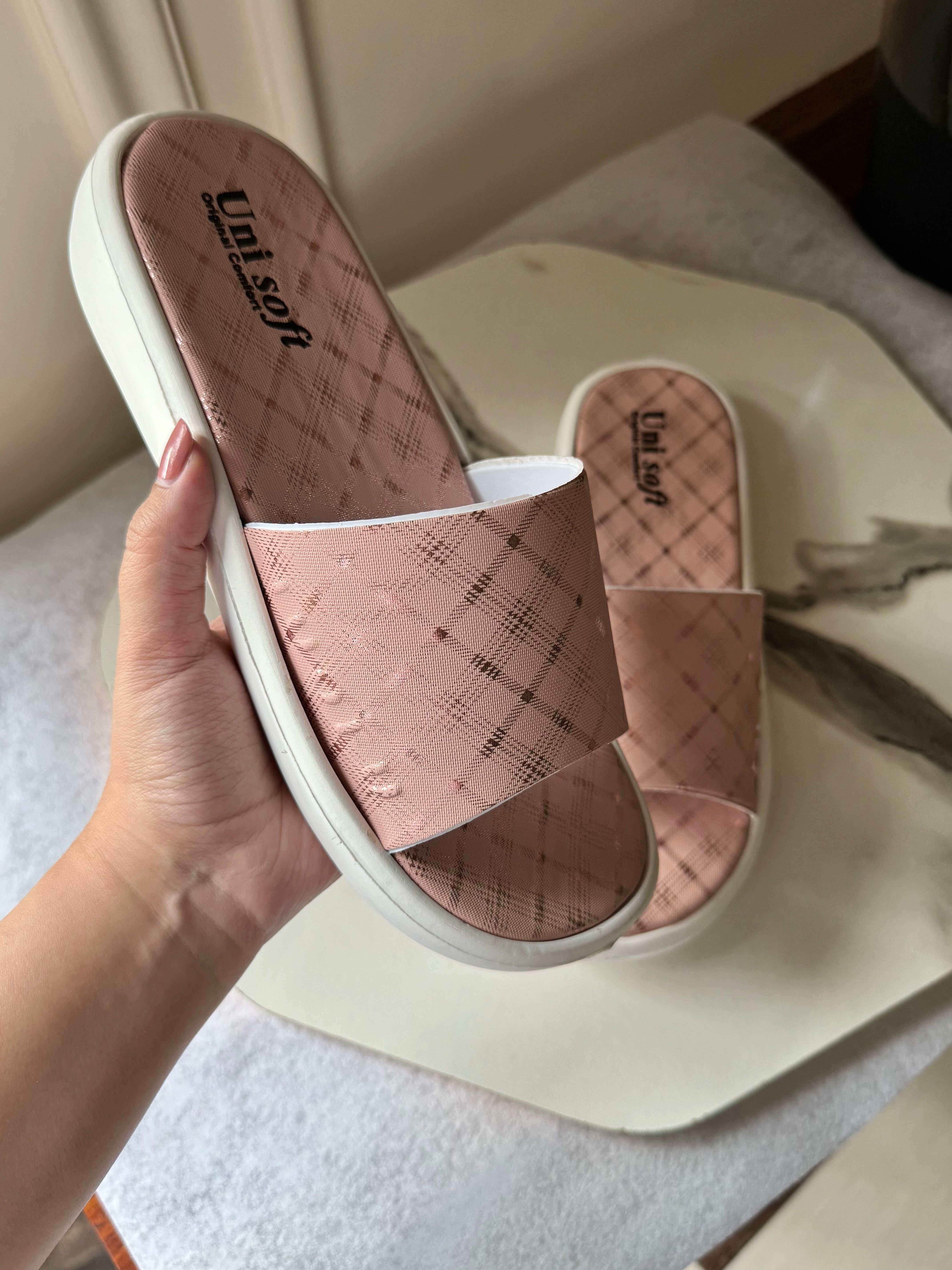 Soft Blush Pink Slides