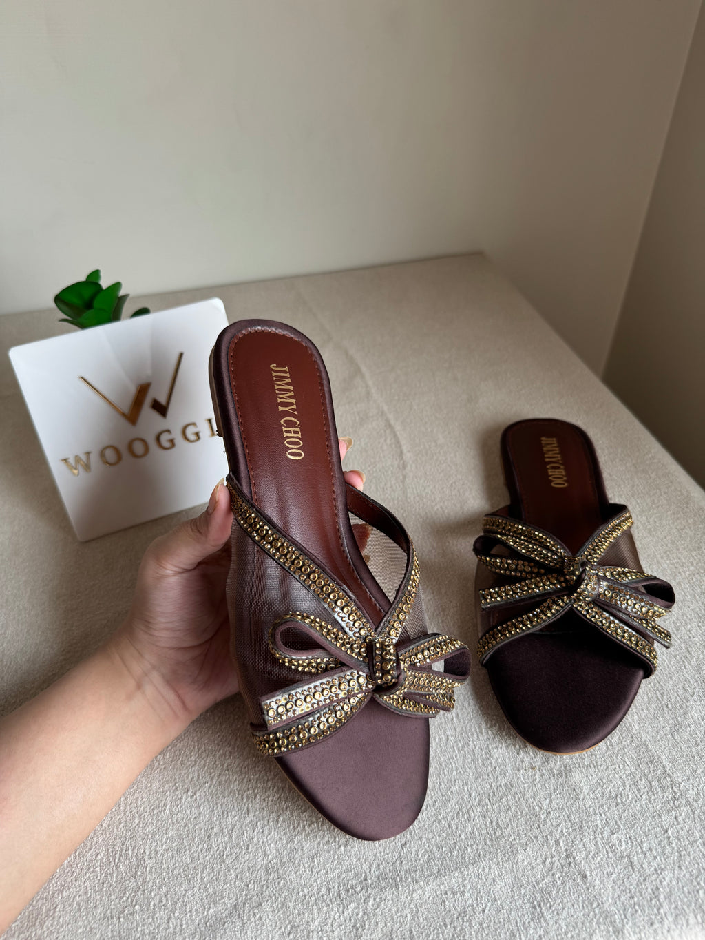 Jimmy Choo Slides - Brown