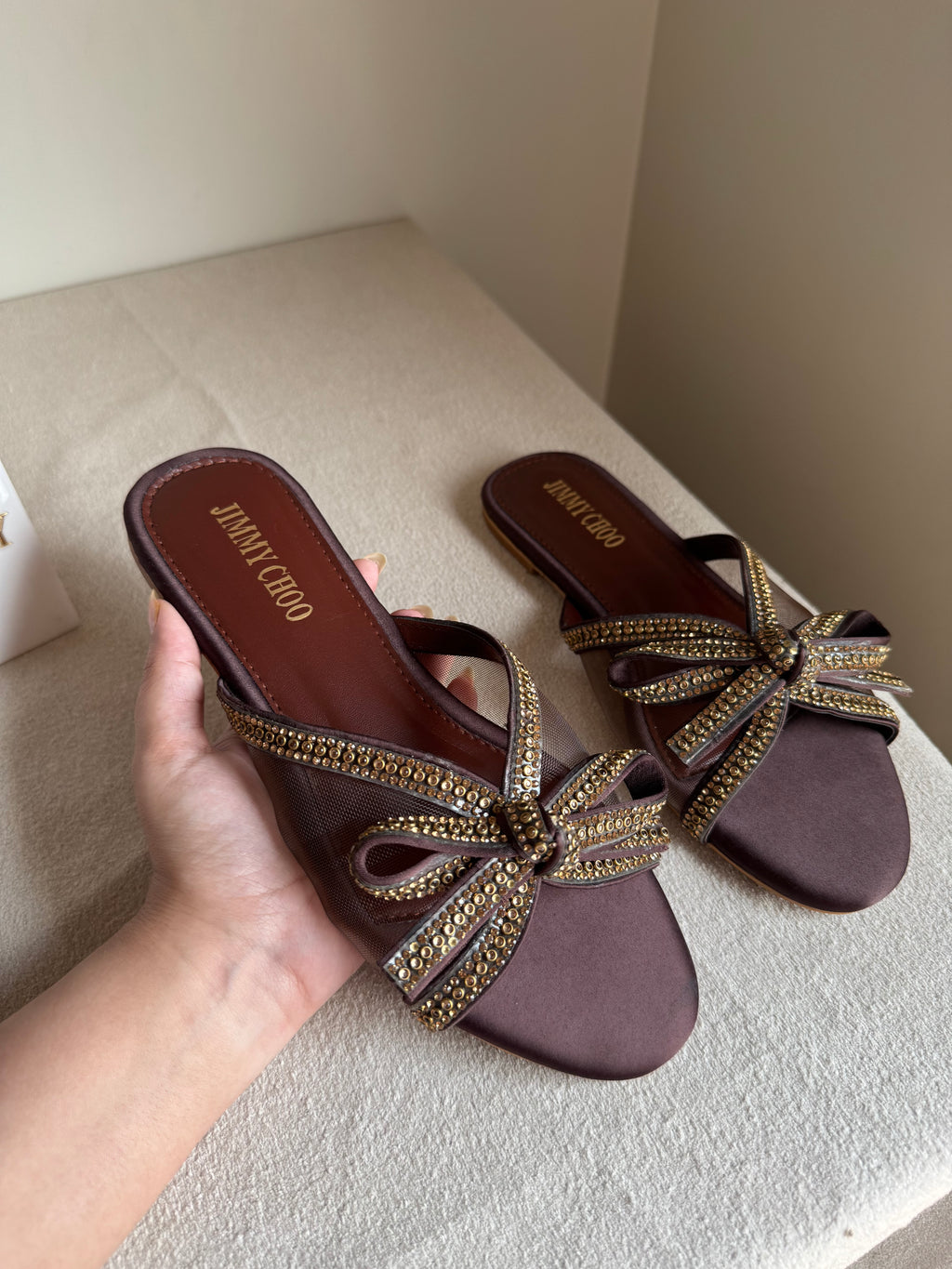 Jimmy Choo Slides - Brown