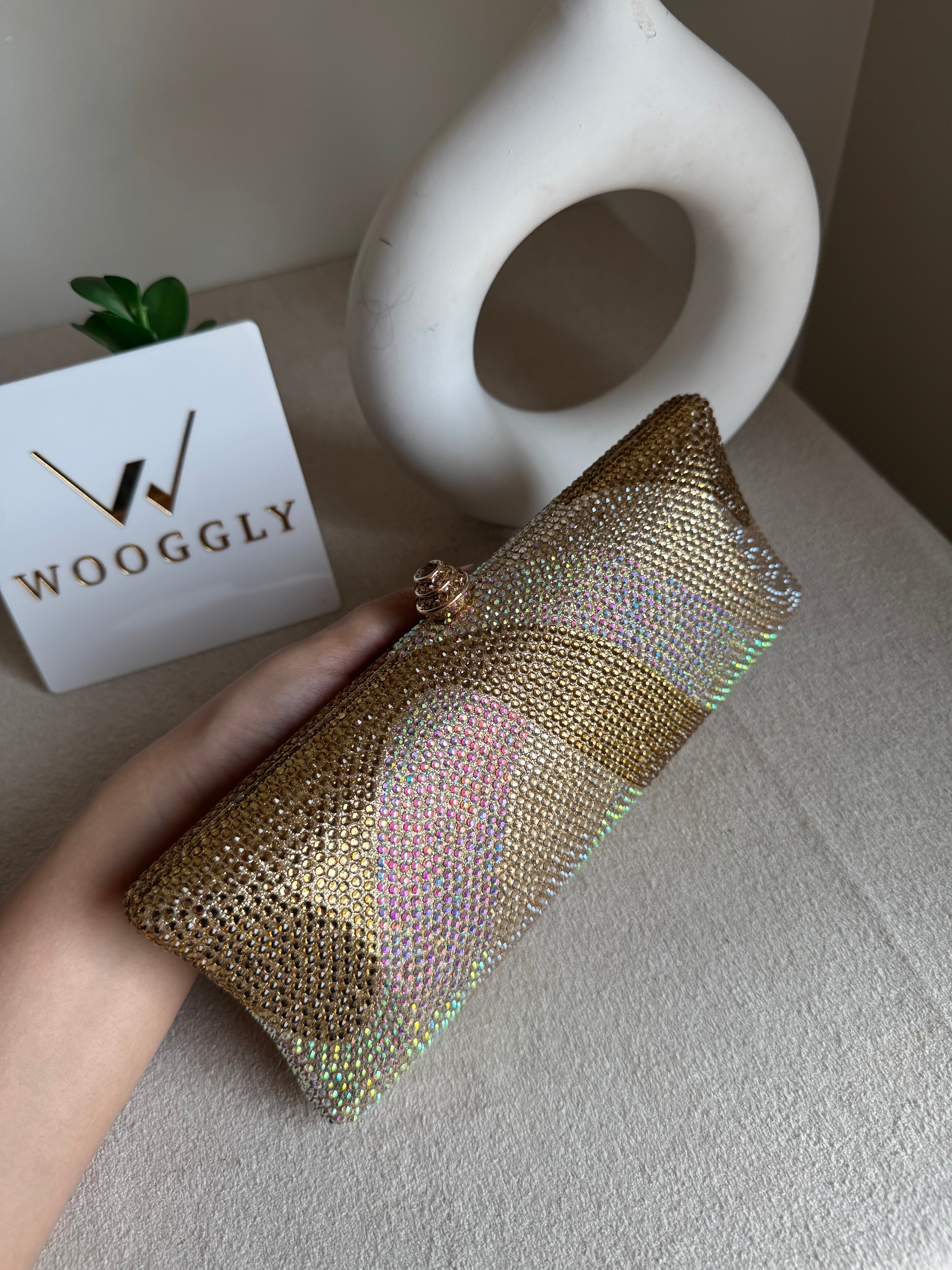 High Quality Élan Clutch - Multi Champagne