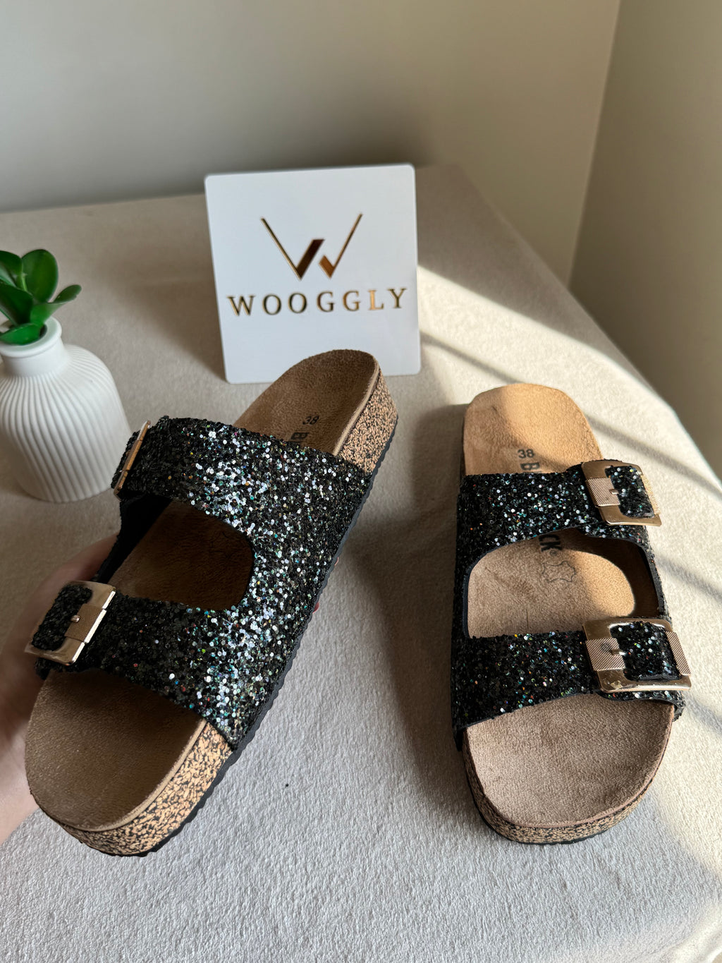 Viral Birkenstock Comfy Sandals - Glam Black