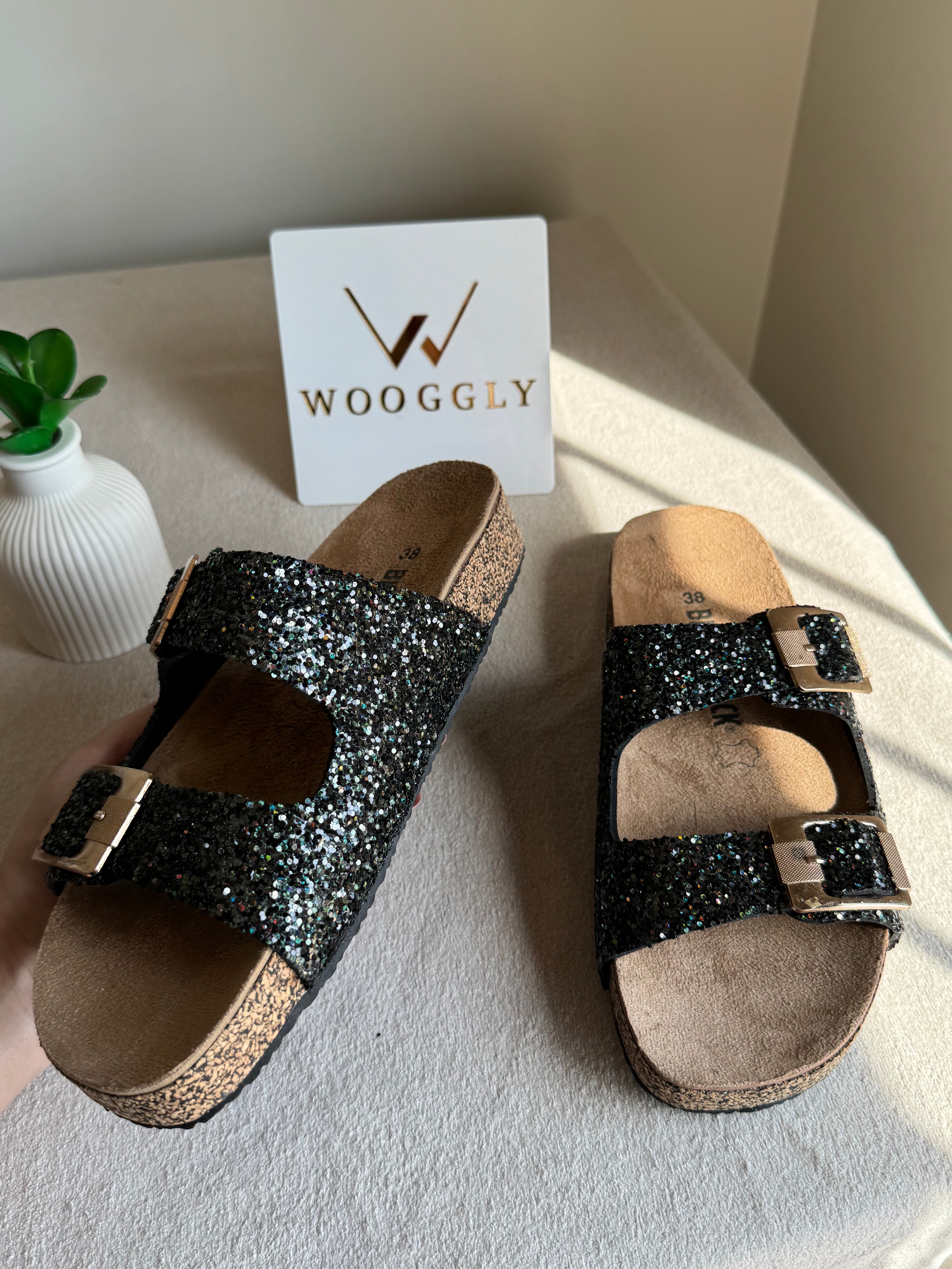 Viral Birkenstock Comfy Sandals - Glam Black