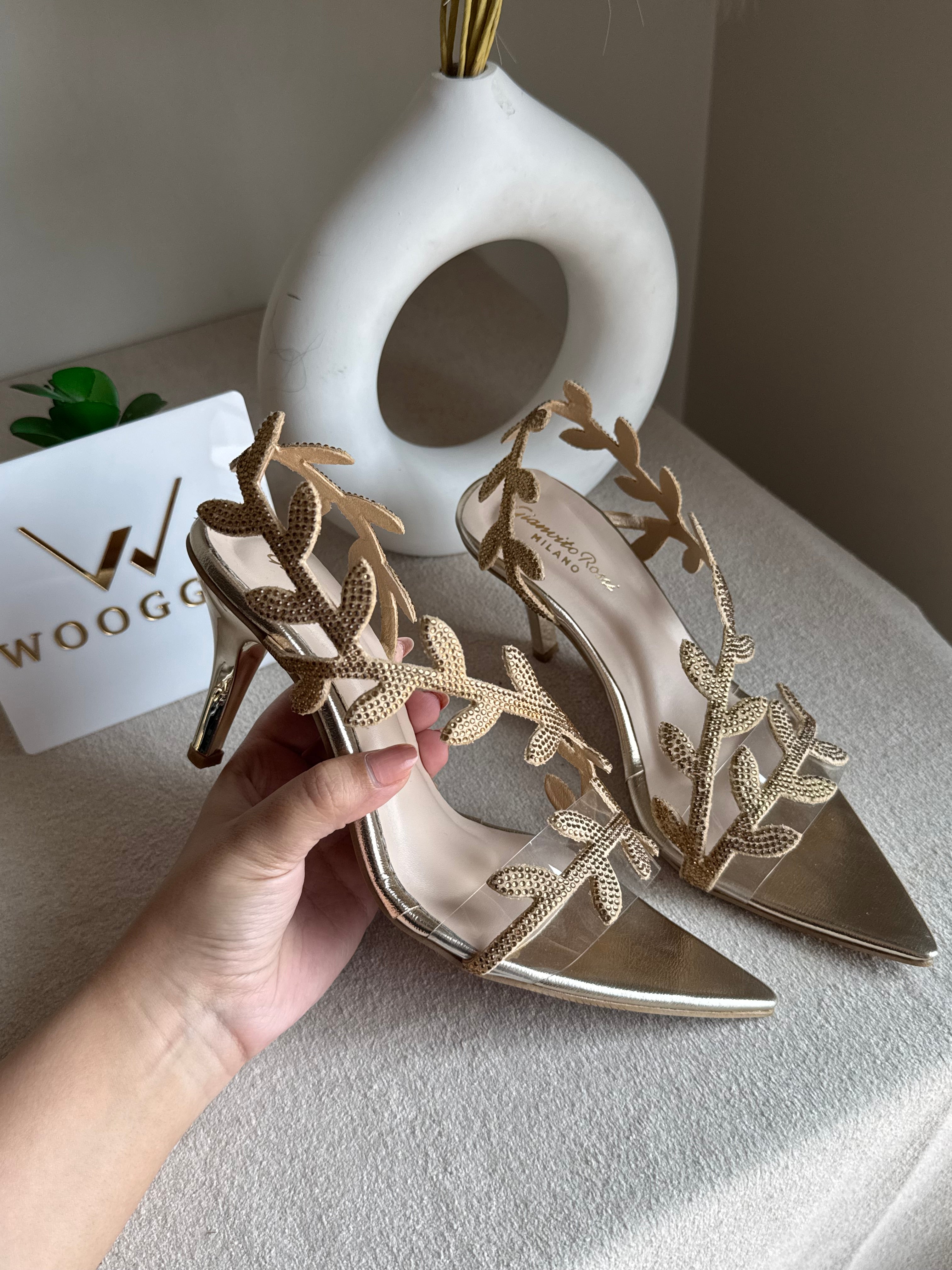Gianvitto Rossi Heels Glitter Champagne