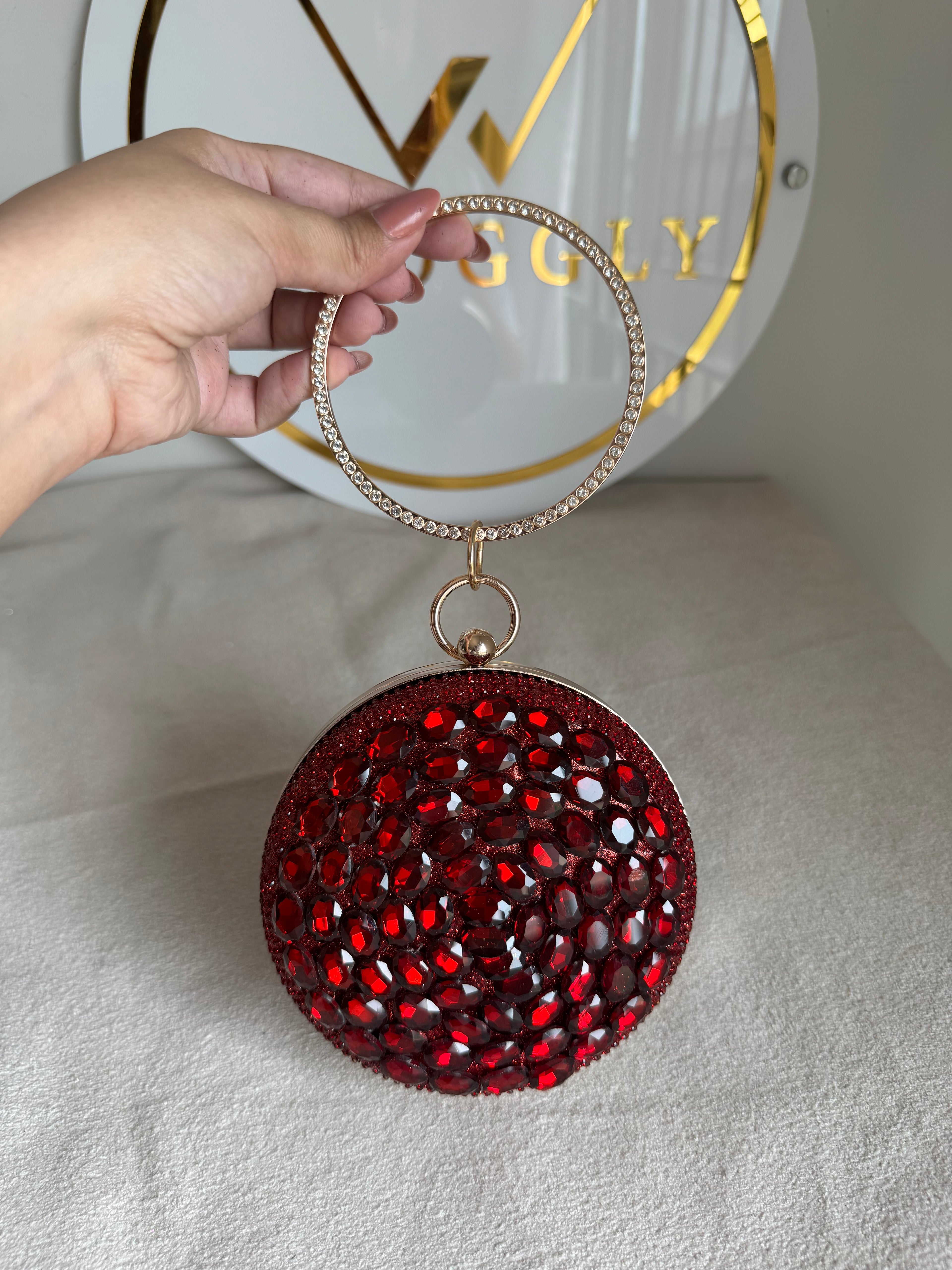 Sugar Plum Clutch - Maroonish Red