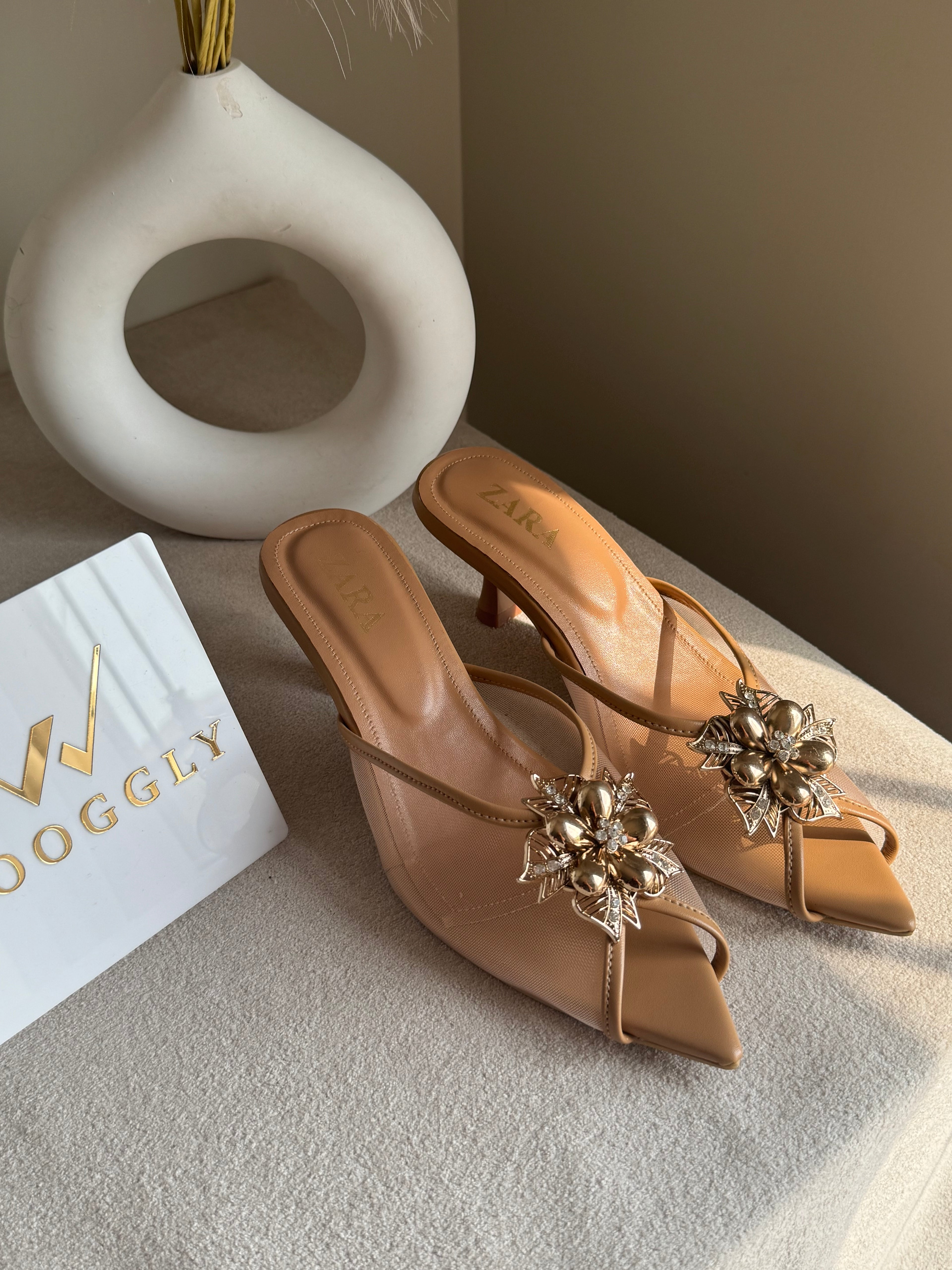 Zara Vogue Heels - Beige