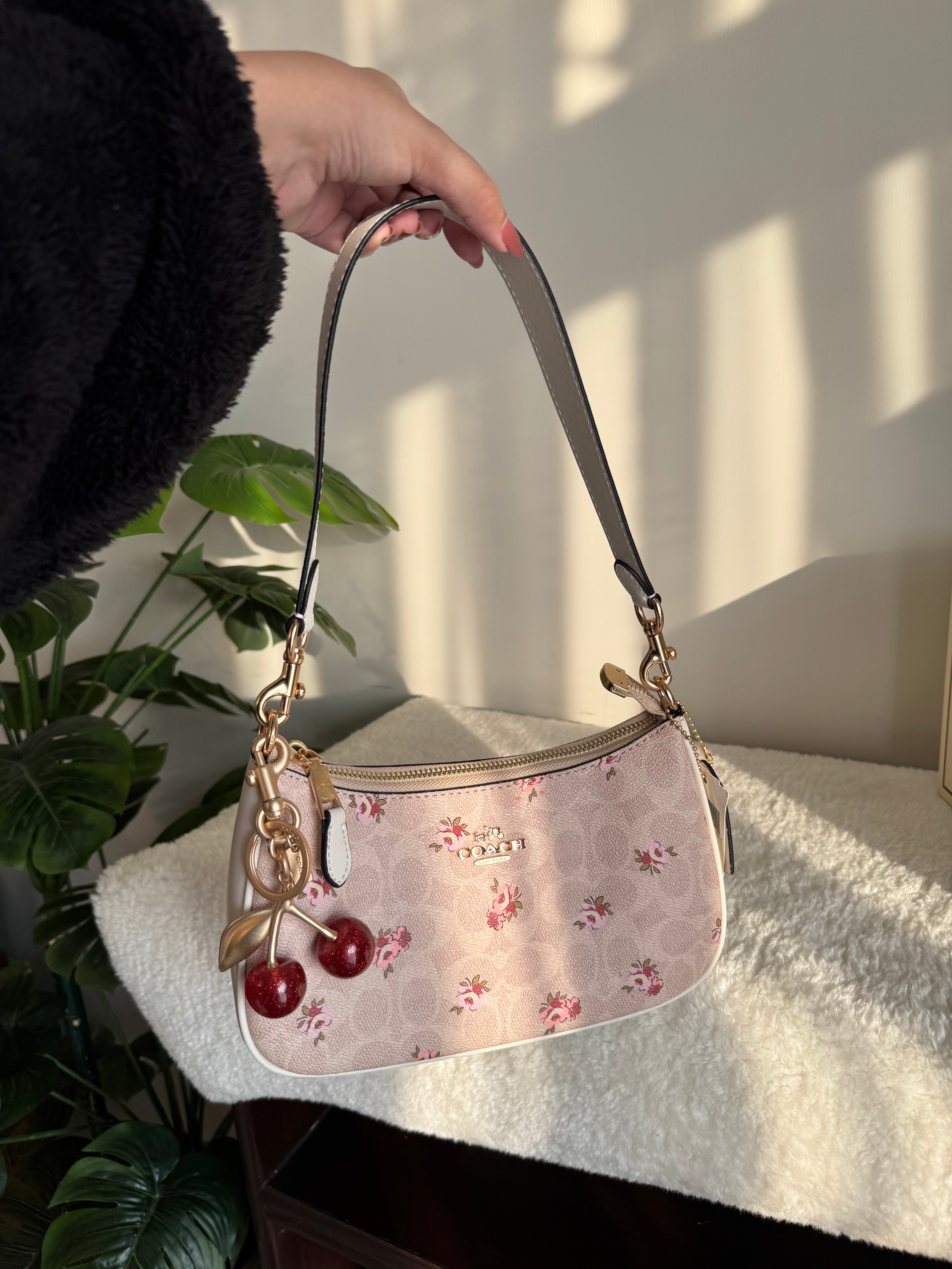 COACH TERI PREMIUM with Coach Cherry Charm (Floral) - BOX PACKING