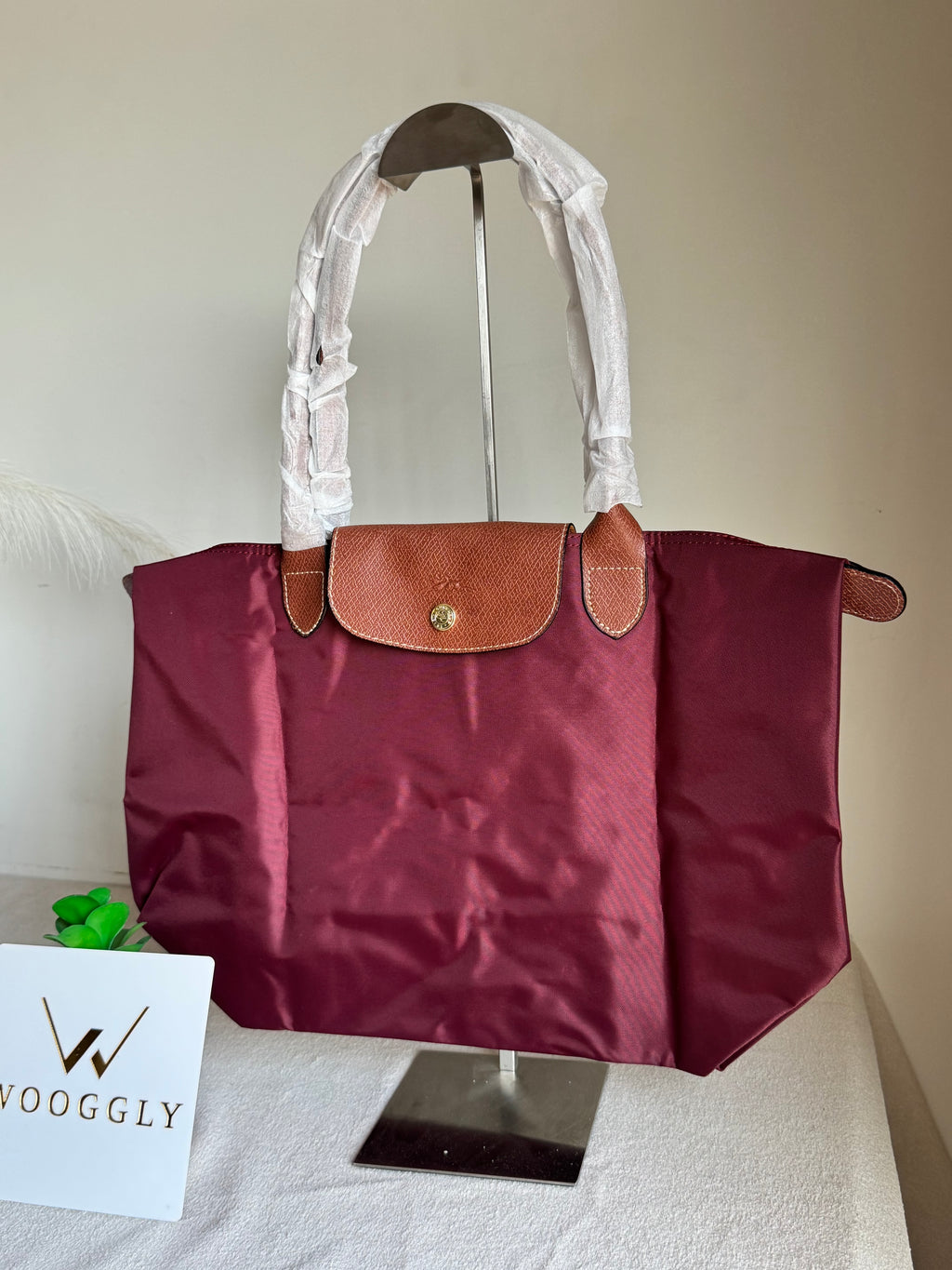 Longchamp Tote LARGE - Wine Red (WITH BRAND LOGO)