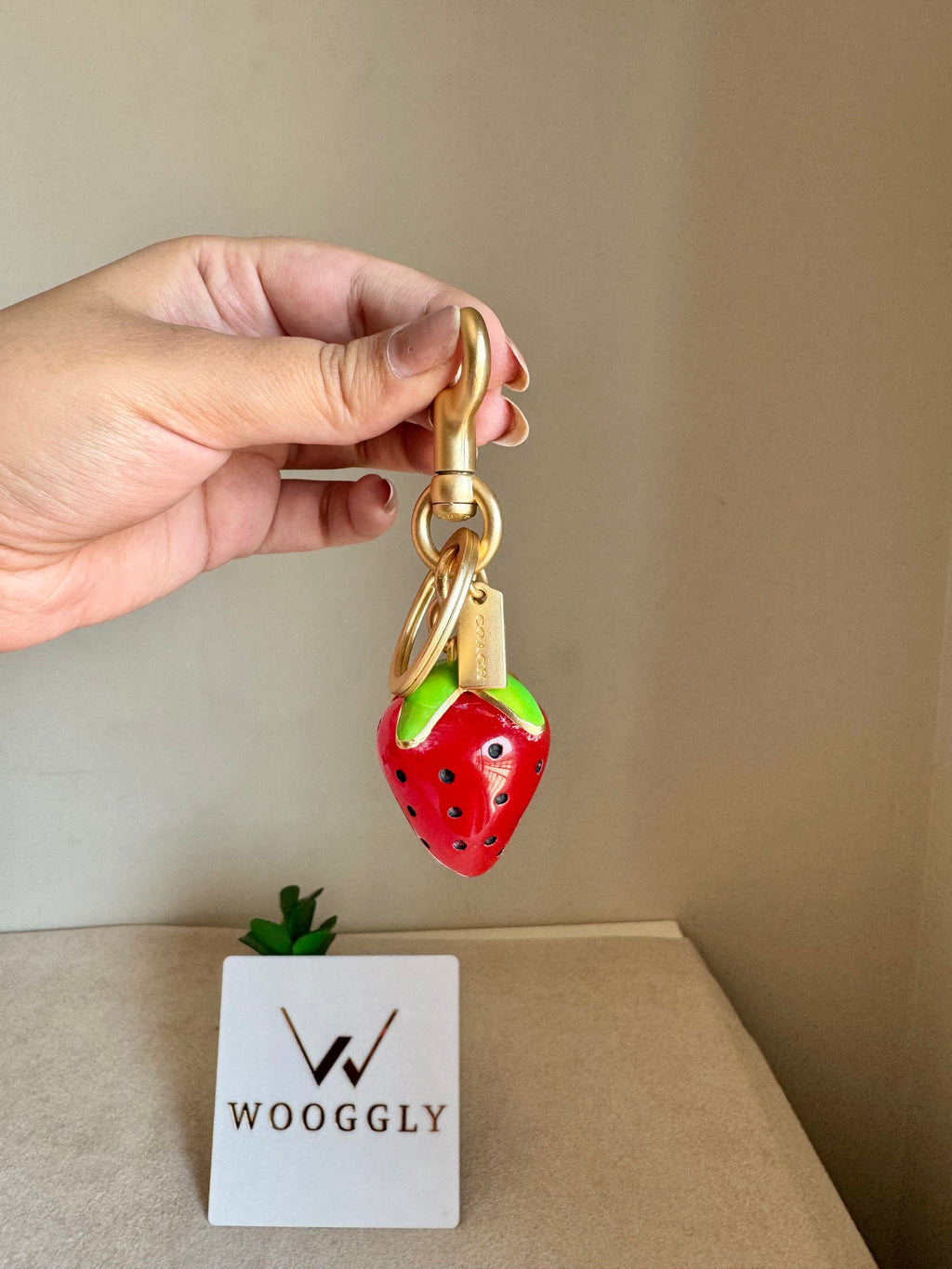 Premium Coach Strawberry Bag Charm