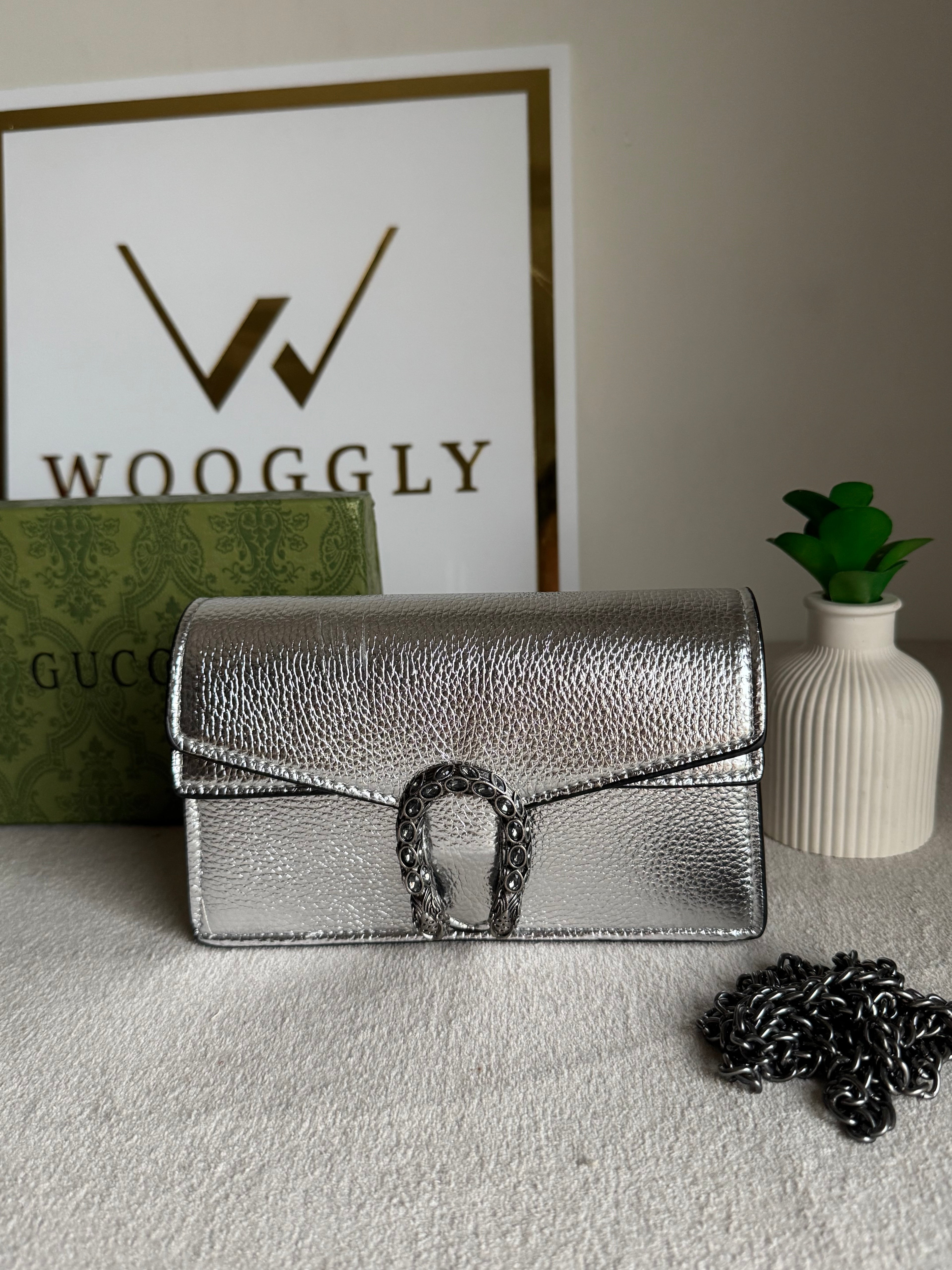 Viral Mini Gucci Bag Silver - Box Packing