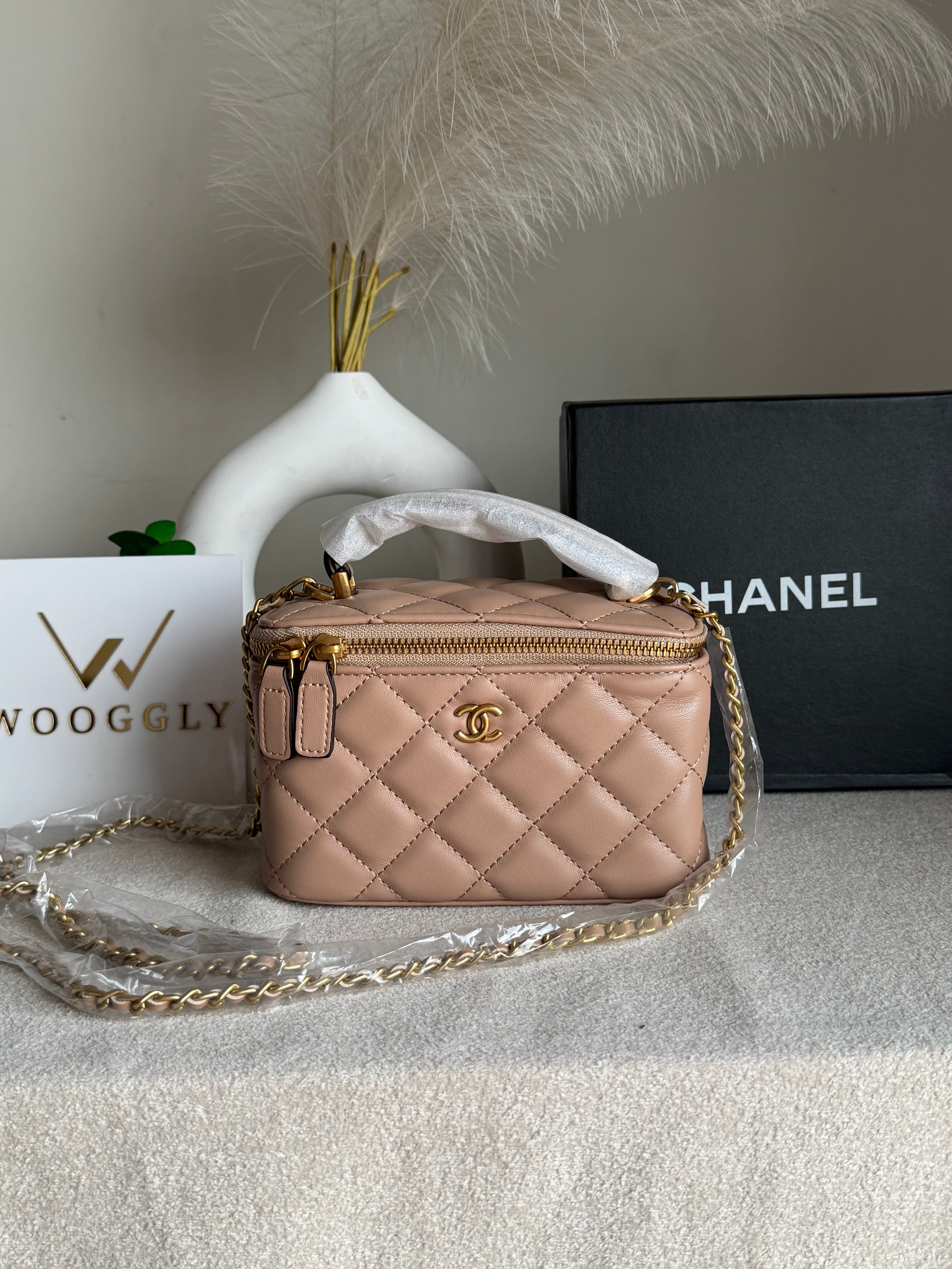 CH Mini Box Bag - Nude