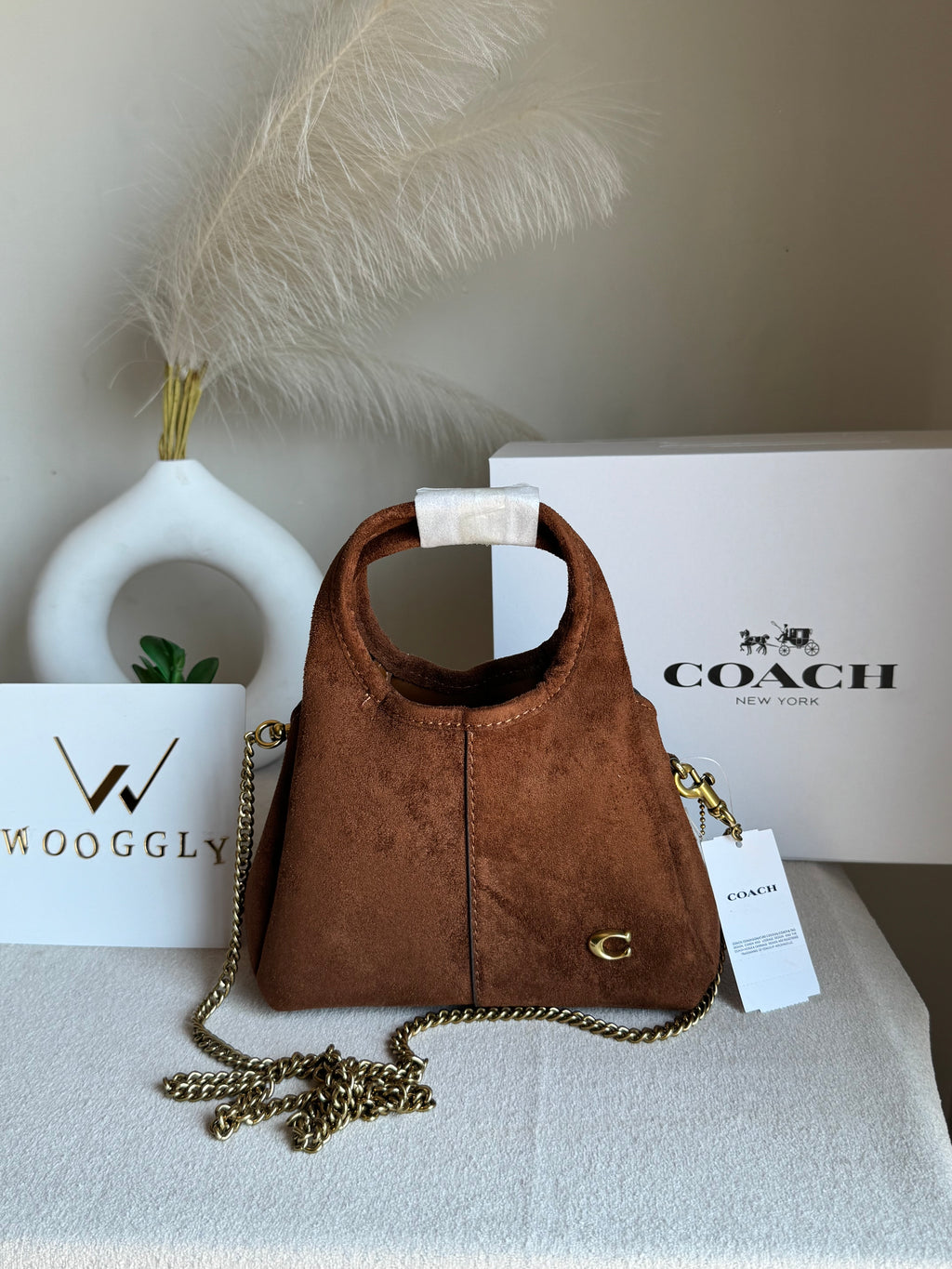 EXTREMELY PREMIUM MINI COACH Lana (Suede Brown) - BOX PACKING