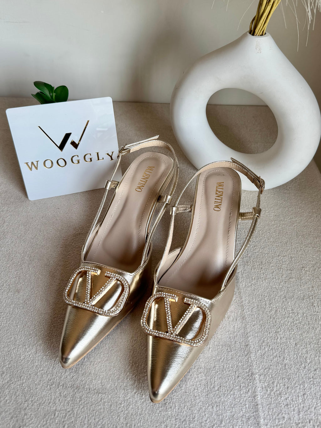 Essential Valentino Champagne Heels