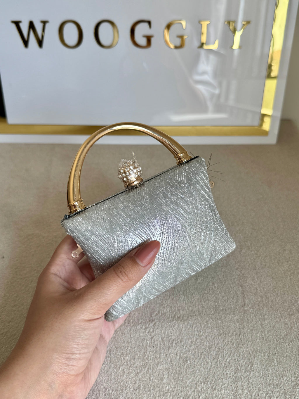 Paris Mini Clutch - Silver