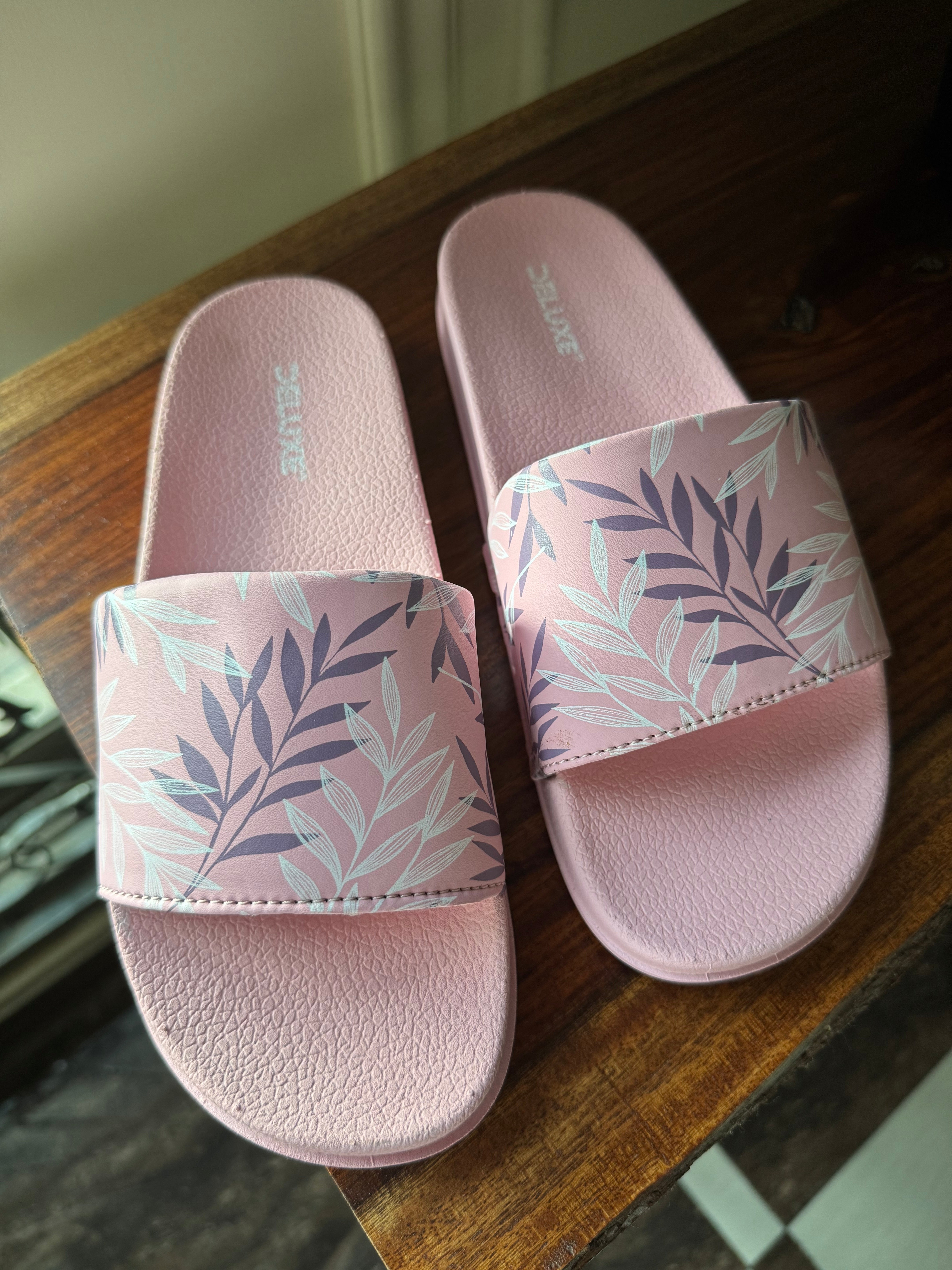 Soft Baby Pink Beach Slides