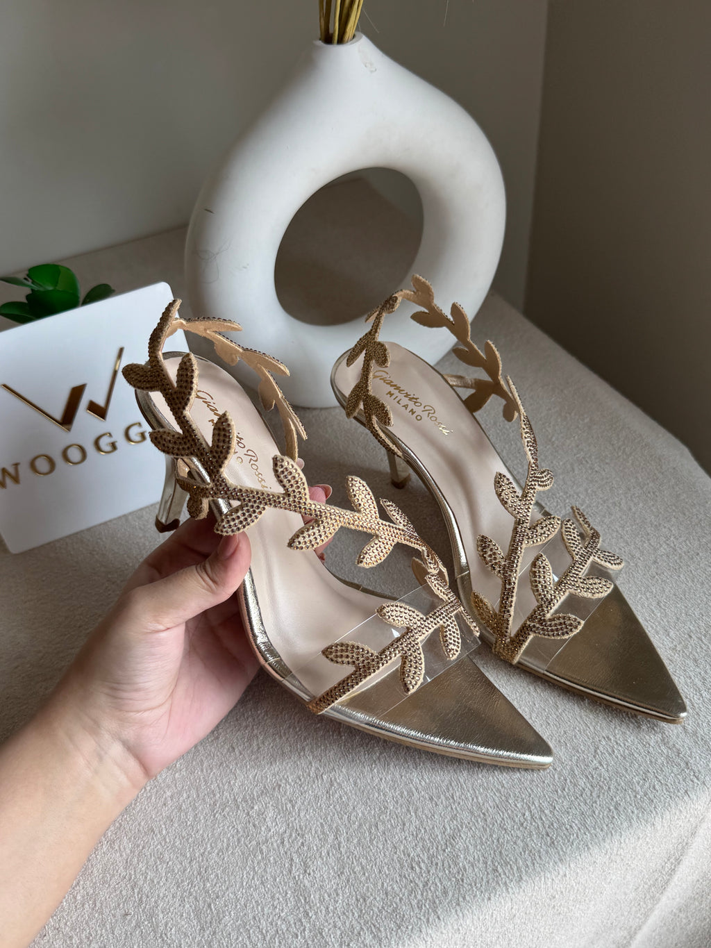 Gianvitto Rossi Heels Glitter Champagne