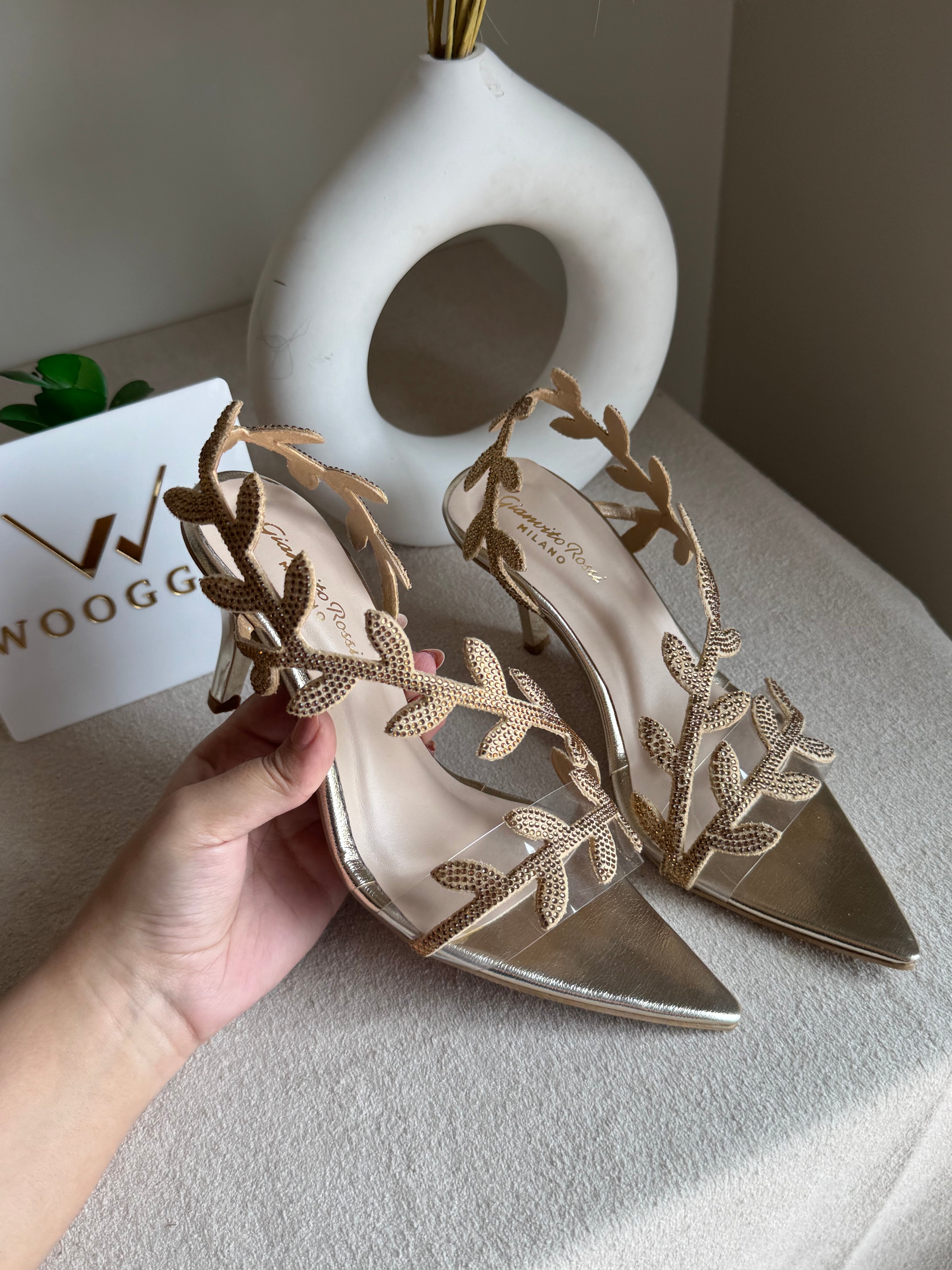 Gianvitto Rossi Heels Glitter Champagne