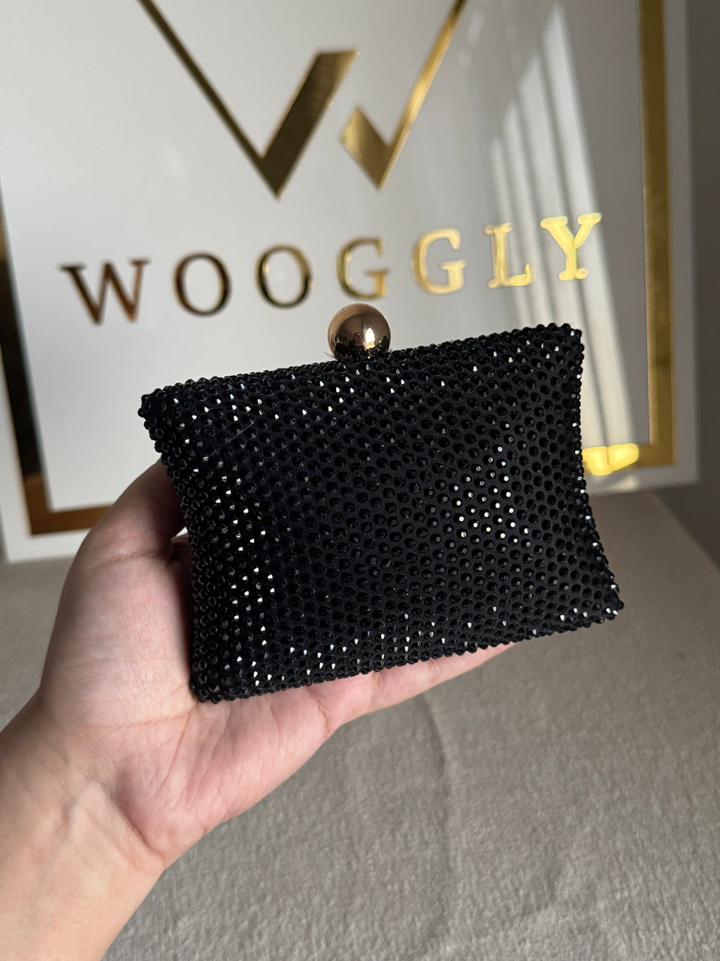 Muse Swarovski Clutch - Black