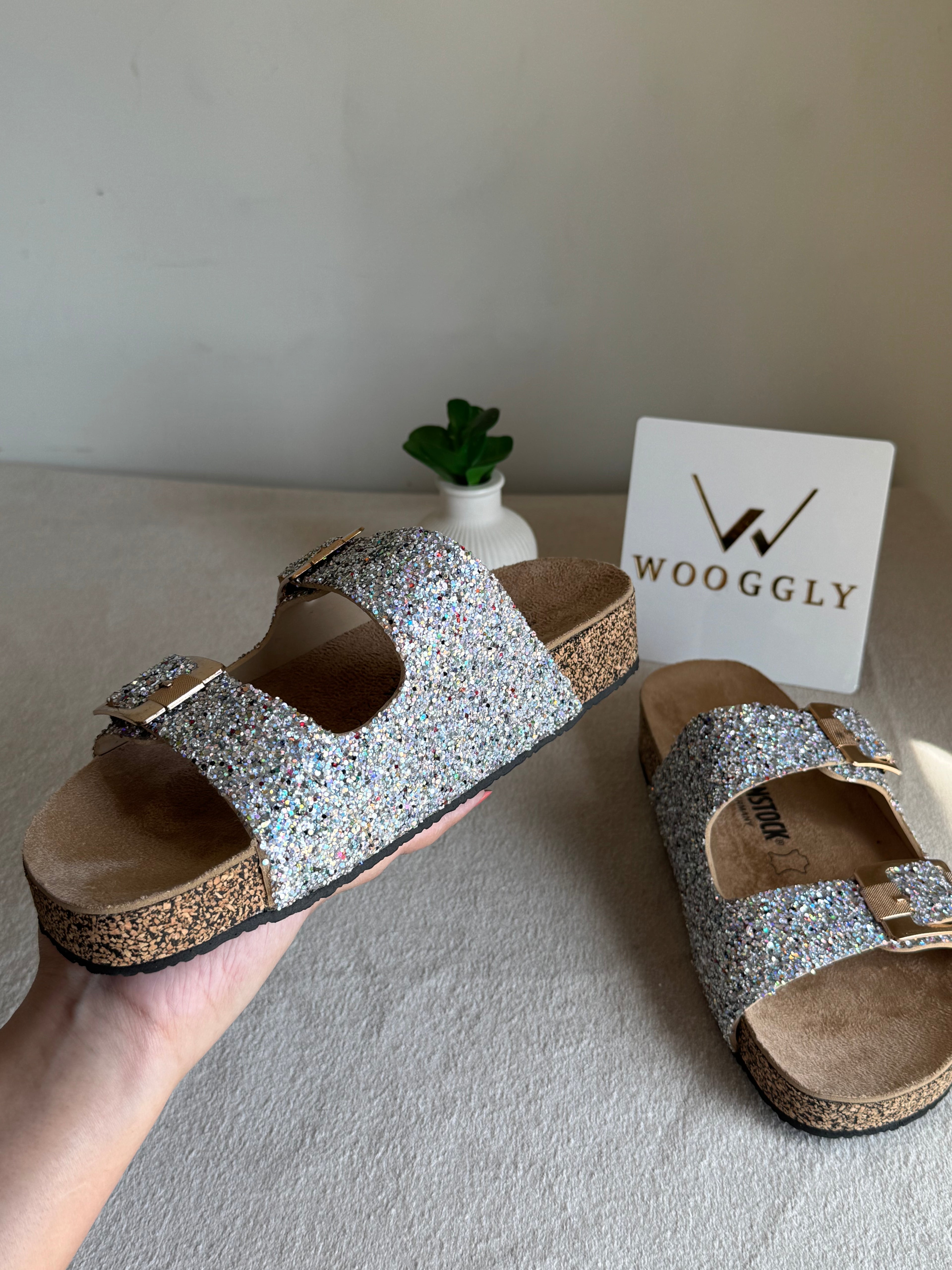 Viral Birkenstock Comfy Sandals - Glam Silver