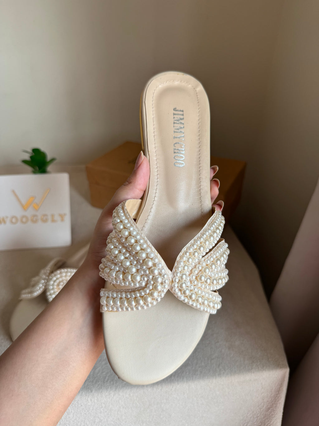 Jimmy Choo Pearl Slides - White