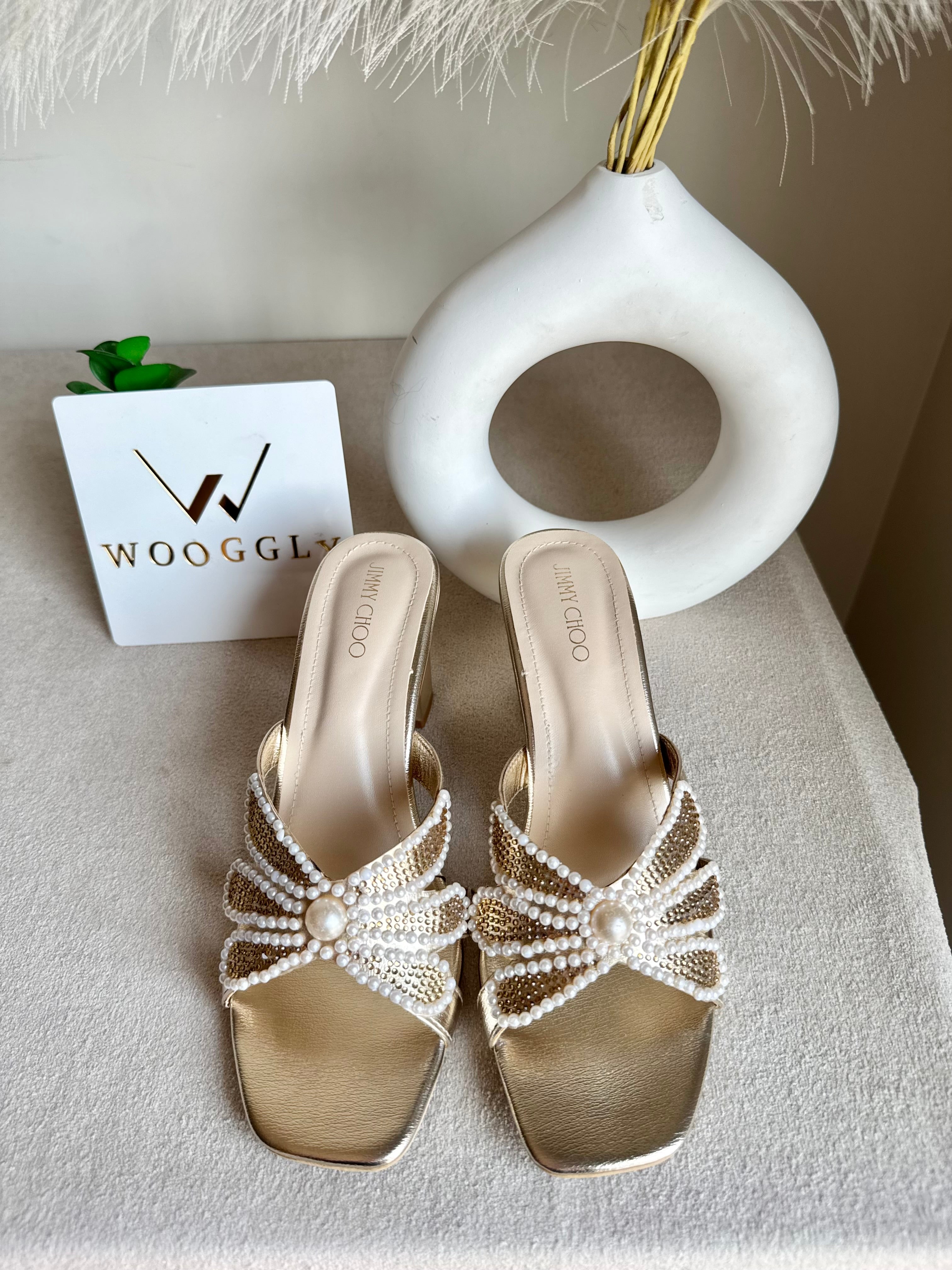 Jimmy Choo Pearl Heels - Champagne