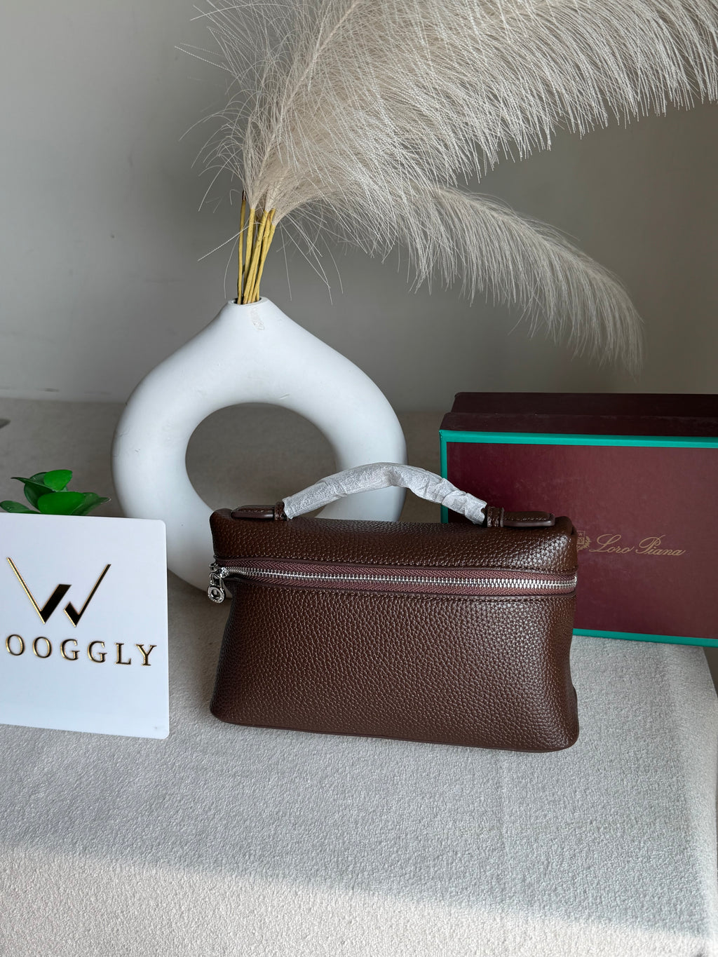 Loro Piana Premium Signature Bag - Burgandy