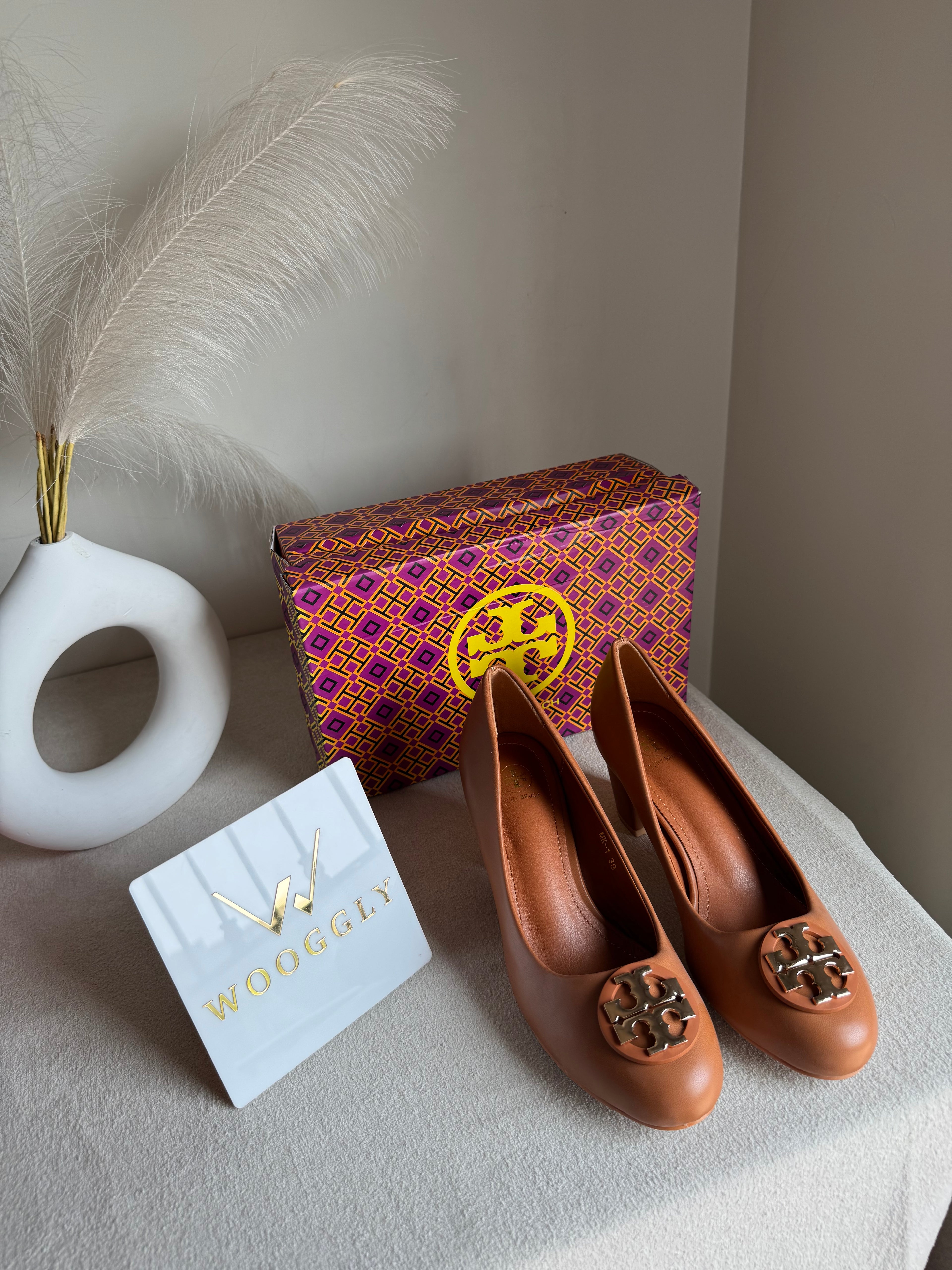 IMPORTED Tory Burch Classic Court Heels - Brown