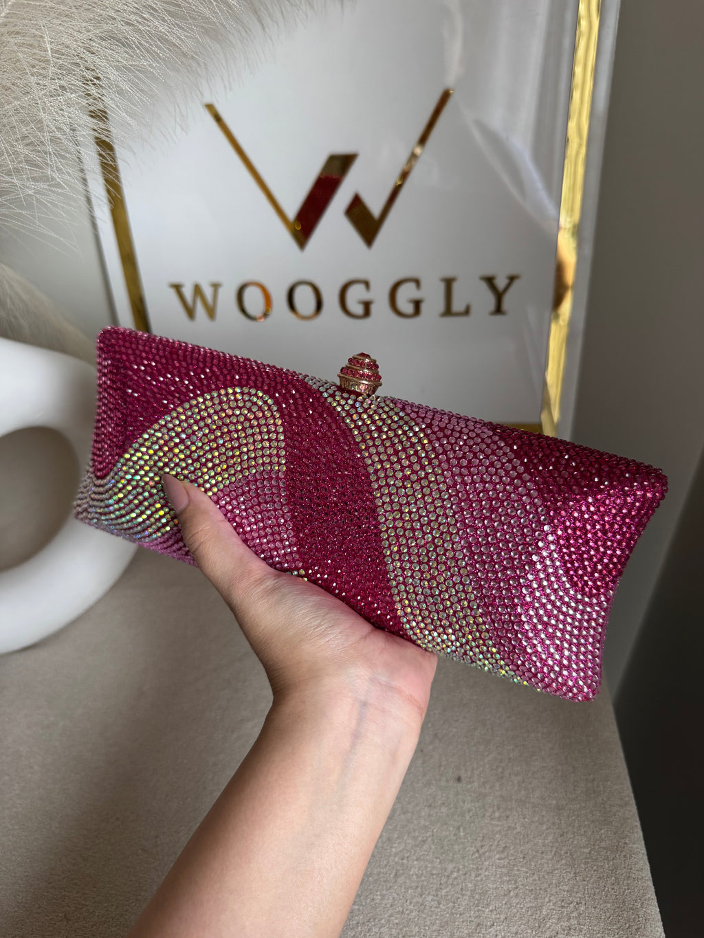 High Quality Élan Clutch - Multi Pink
