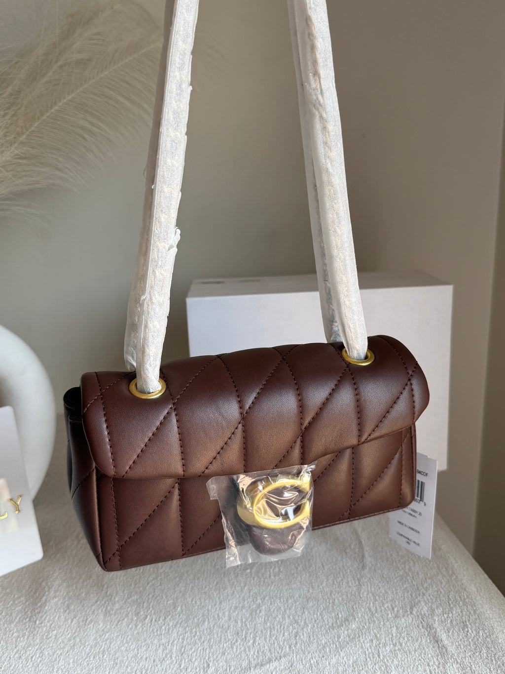 Mini COACH Quilted Tabby (Chocolate Brown) - BOX PACKING