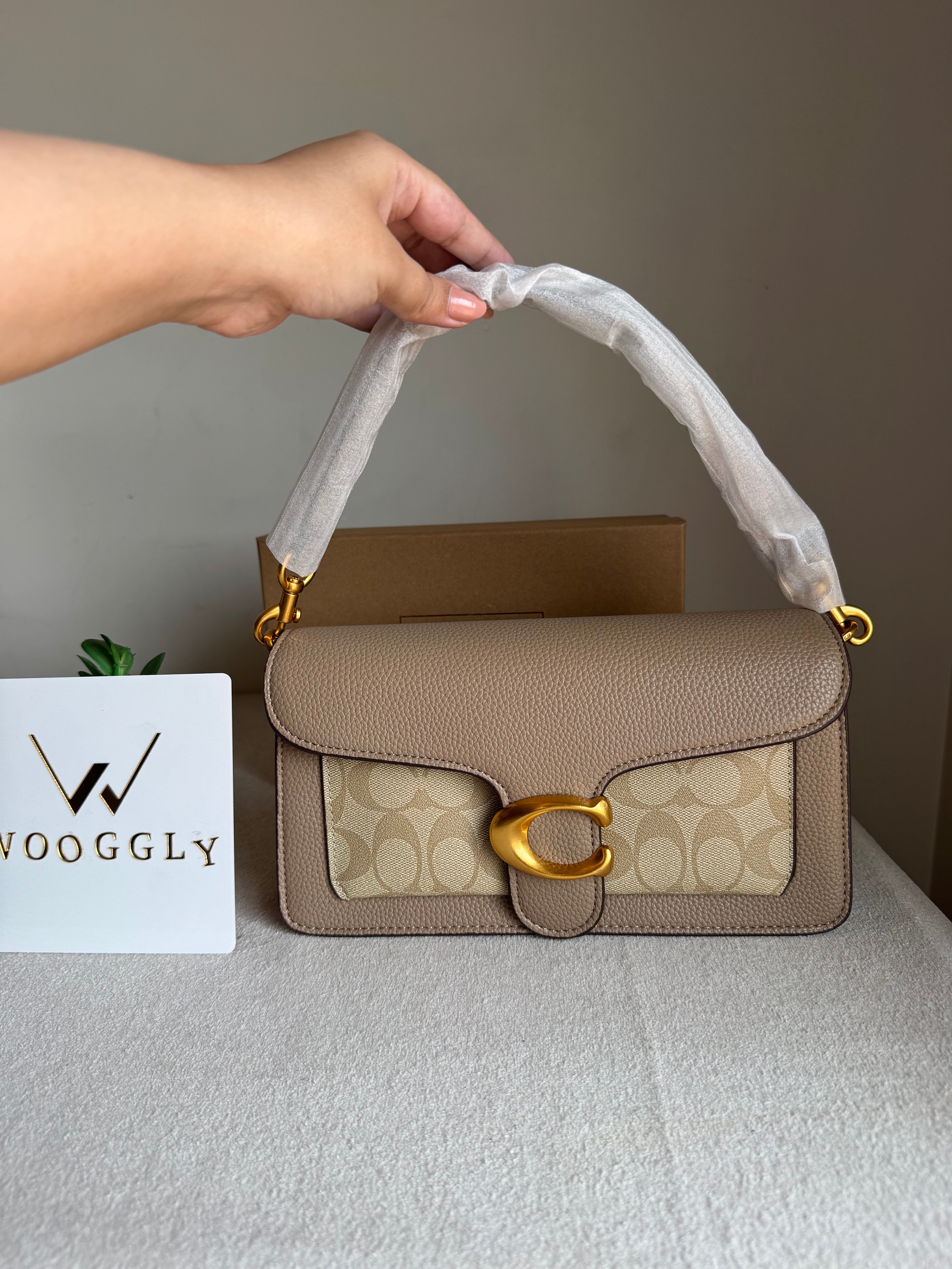 COACH TABBY Canvas Beige Good Quality -  BOX PACKING