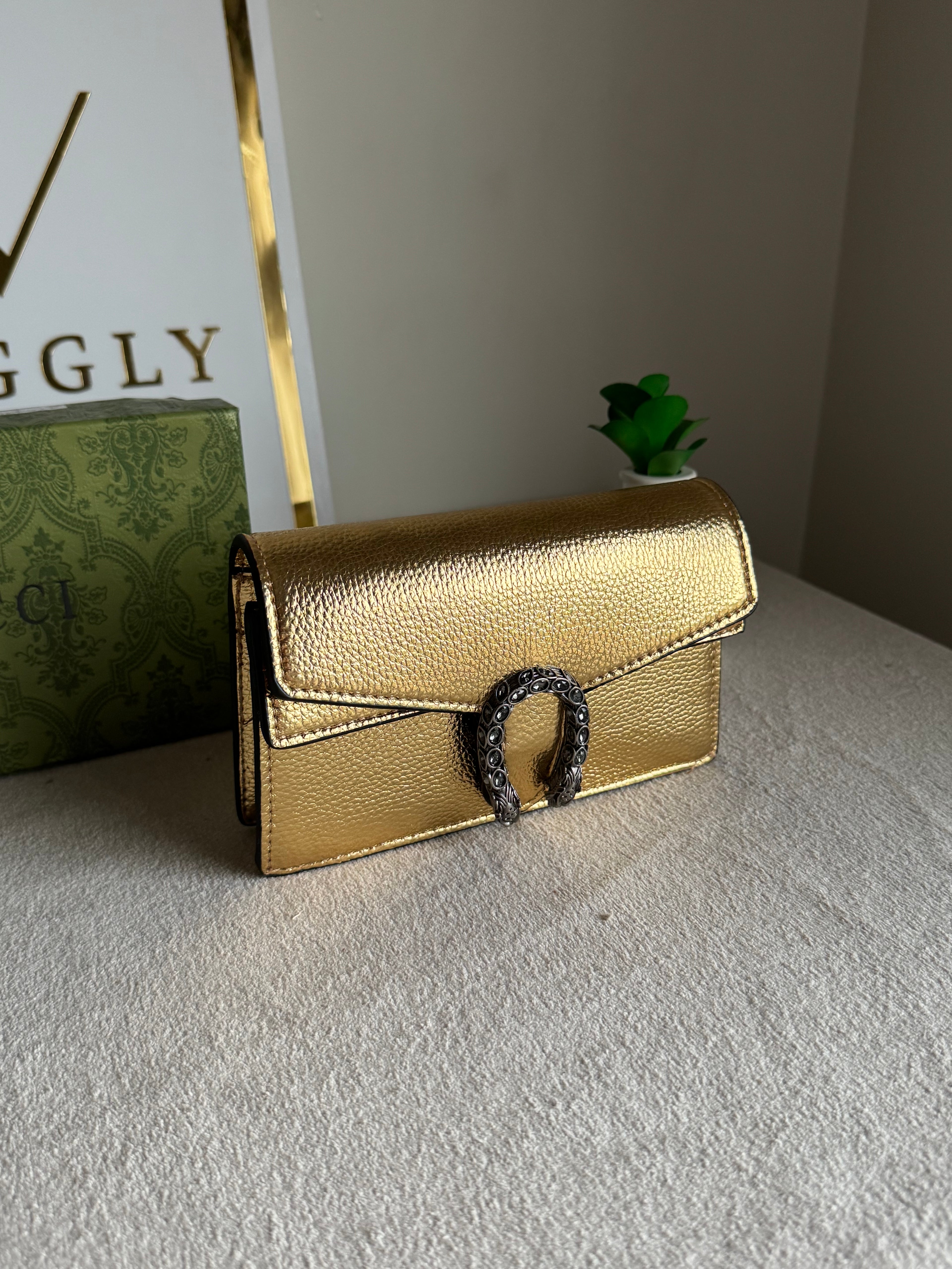 Viral Mini Gucci Bag Gold - Box Packing