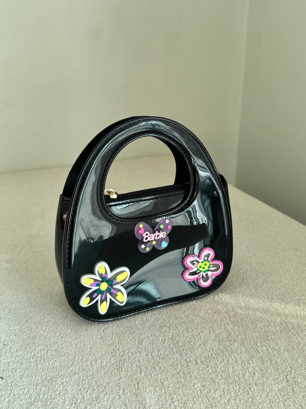 Cute Kids Barbie Bag with Chain - Black