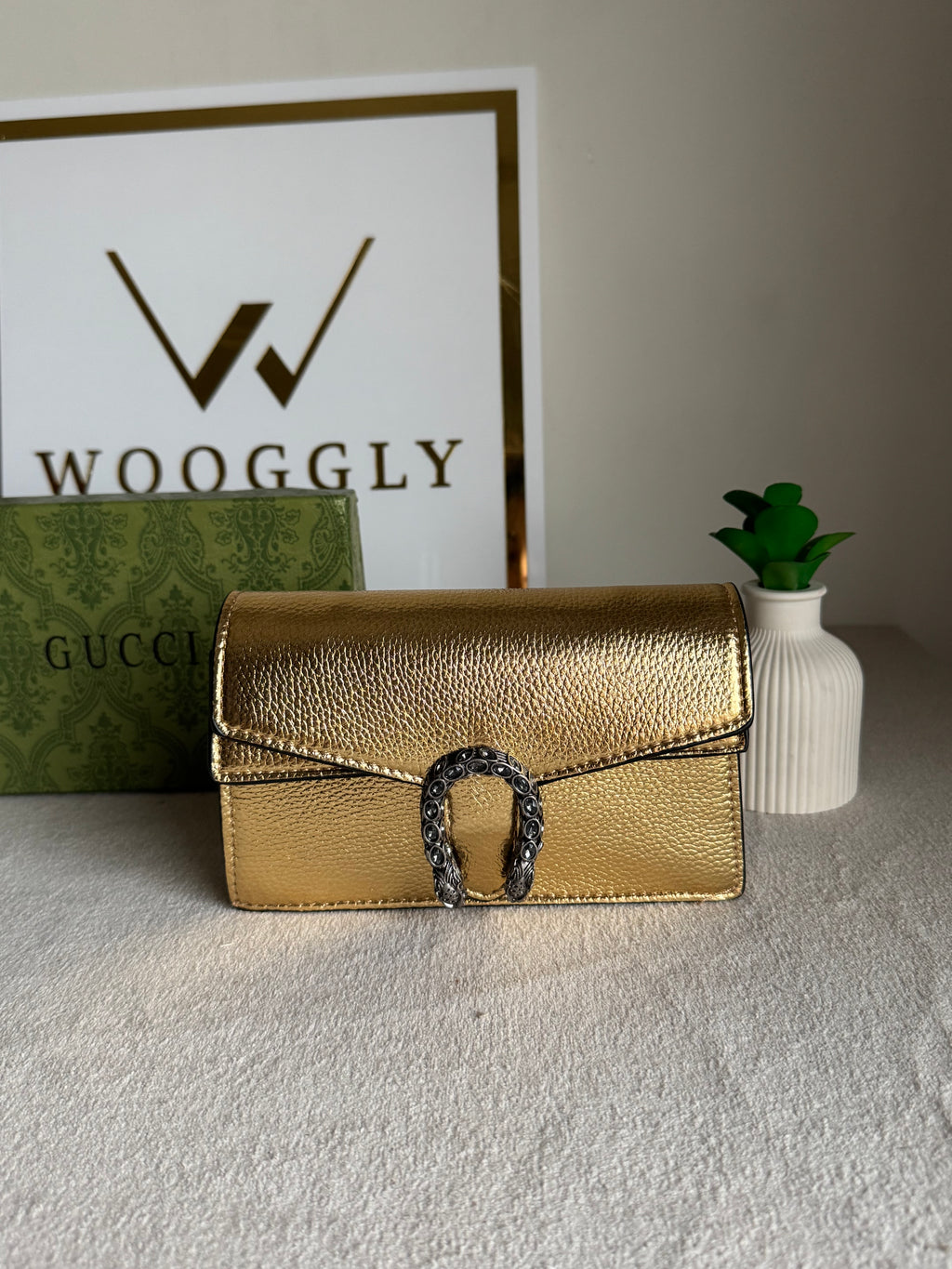 Viral Mini Gucci Bag Gold - Box Packing