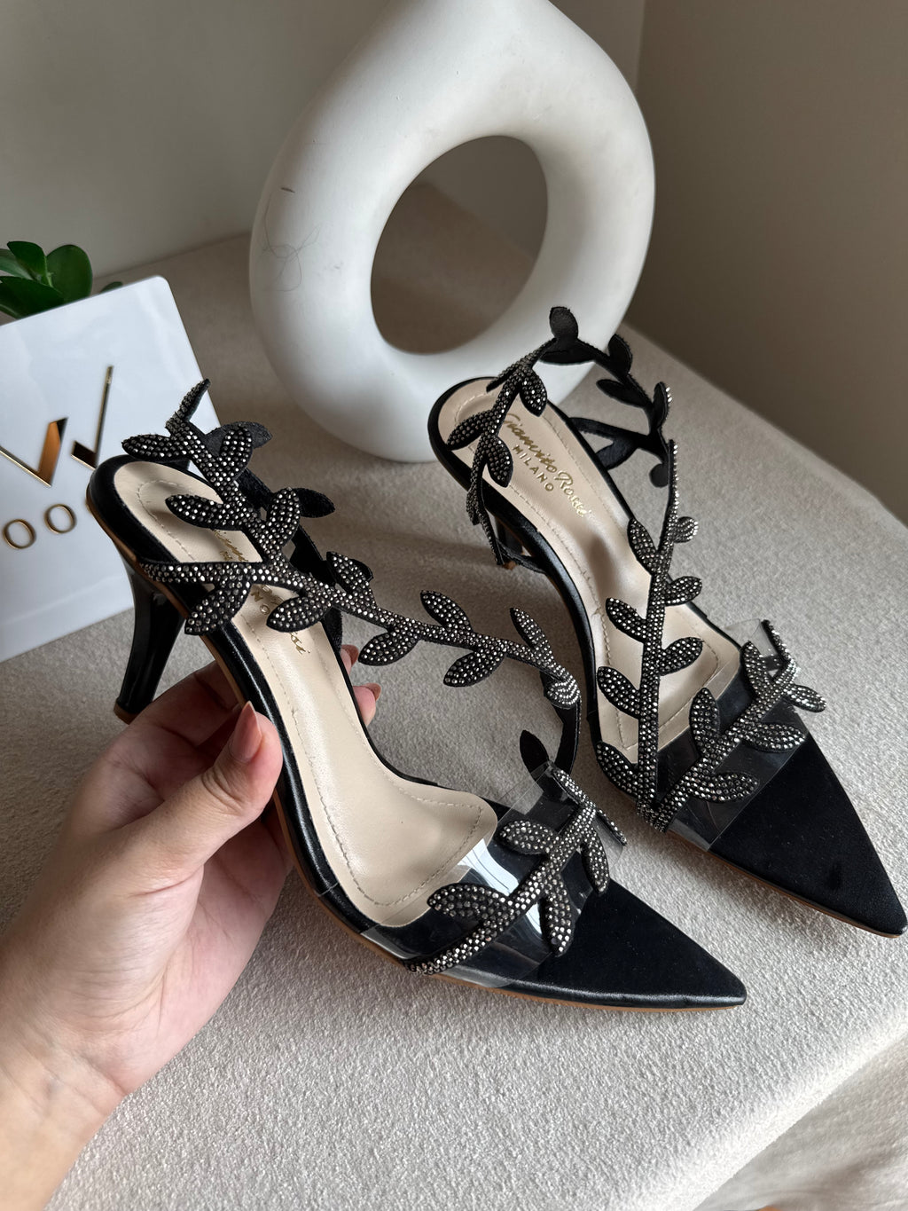 Gianvitto Rossi Heels Glitter Black