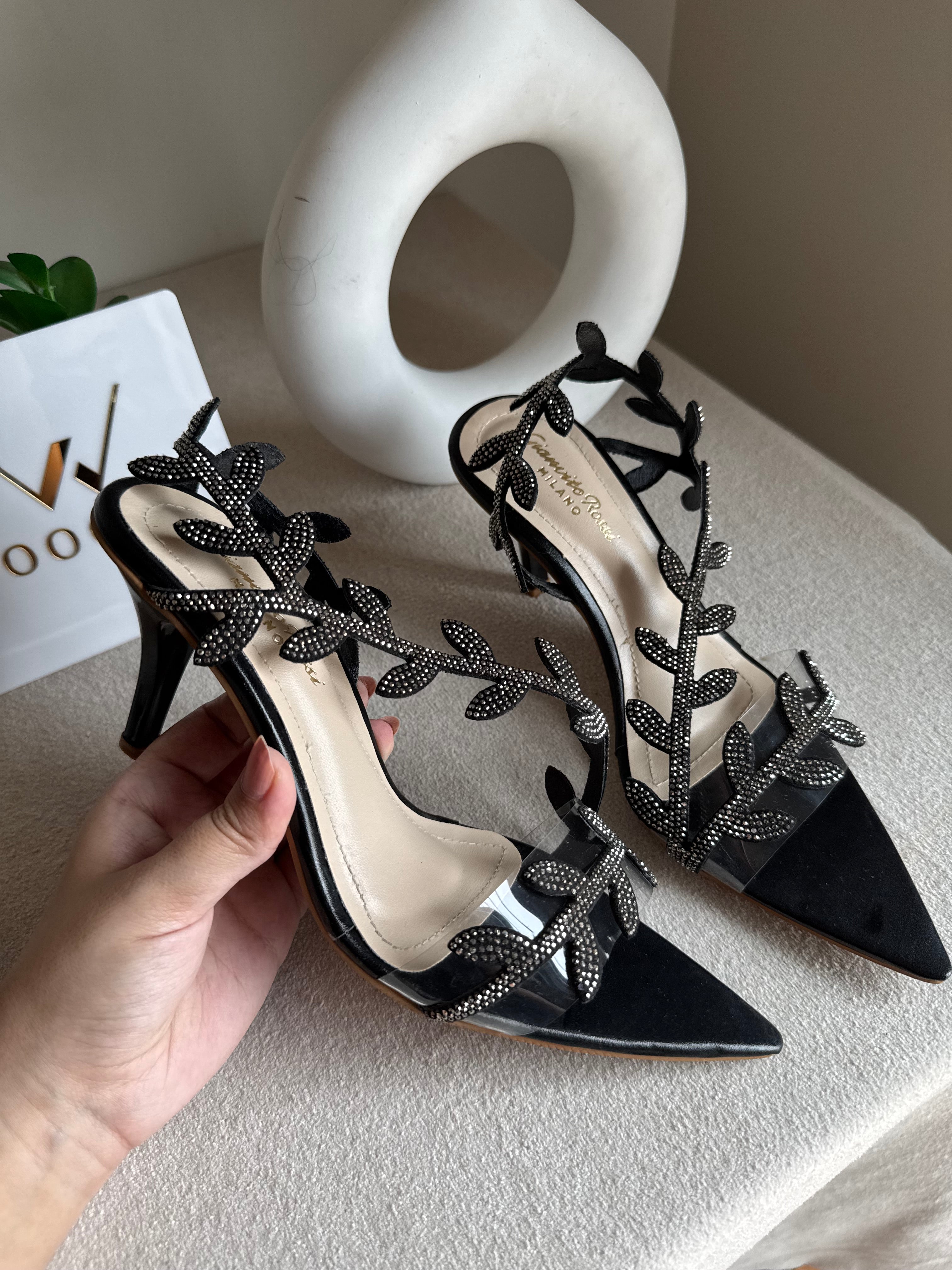 Gianvitto Rossi Heels Glitter Black
