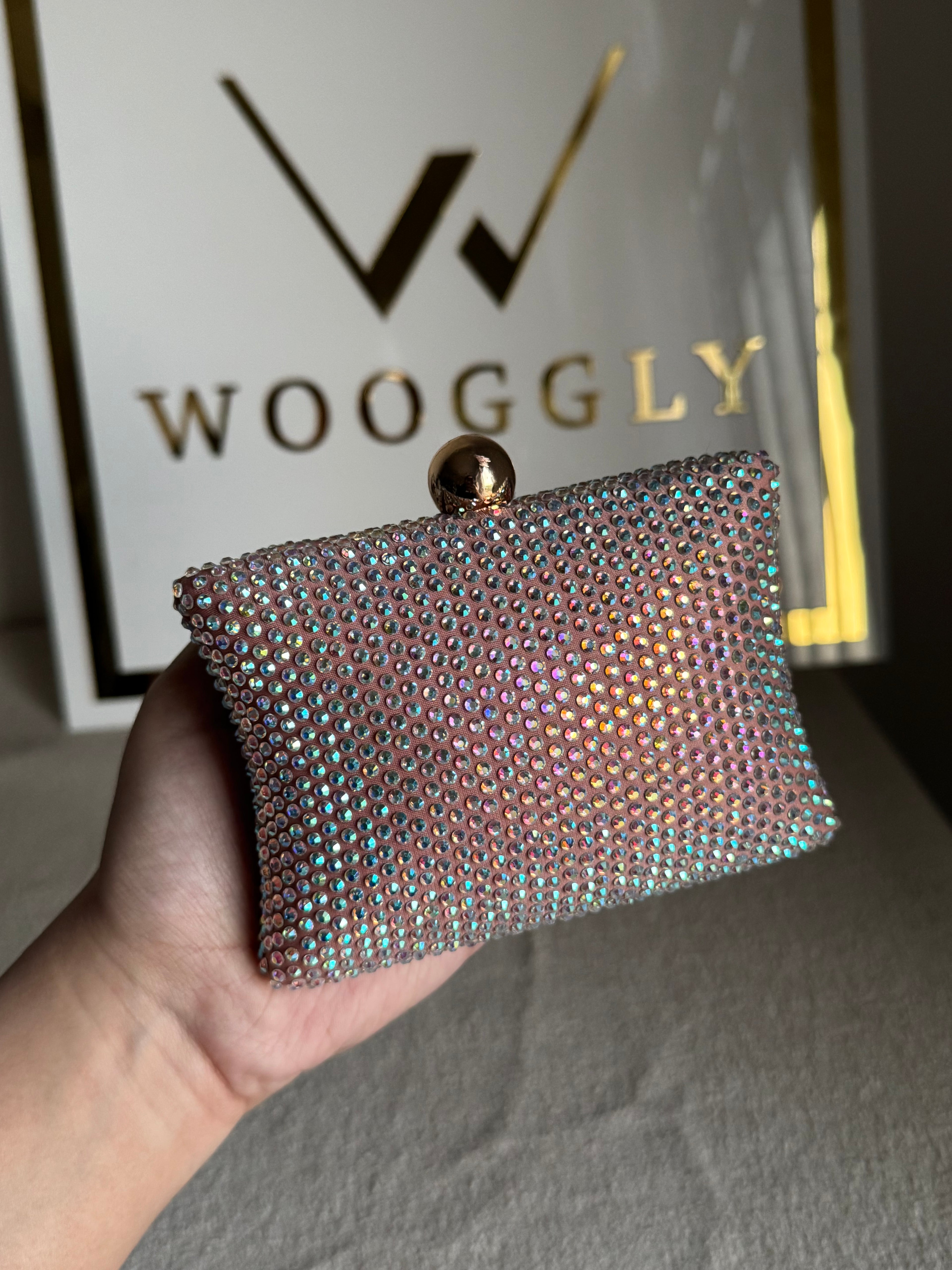 Muse Swarovski Clutch - Peach