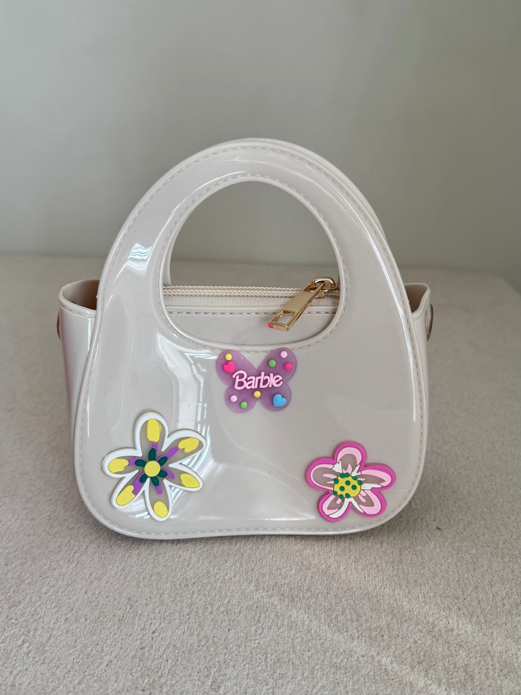 Cute Kids Barbie Bag with Chain - Beige