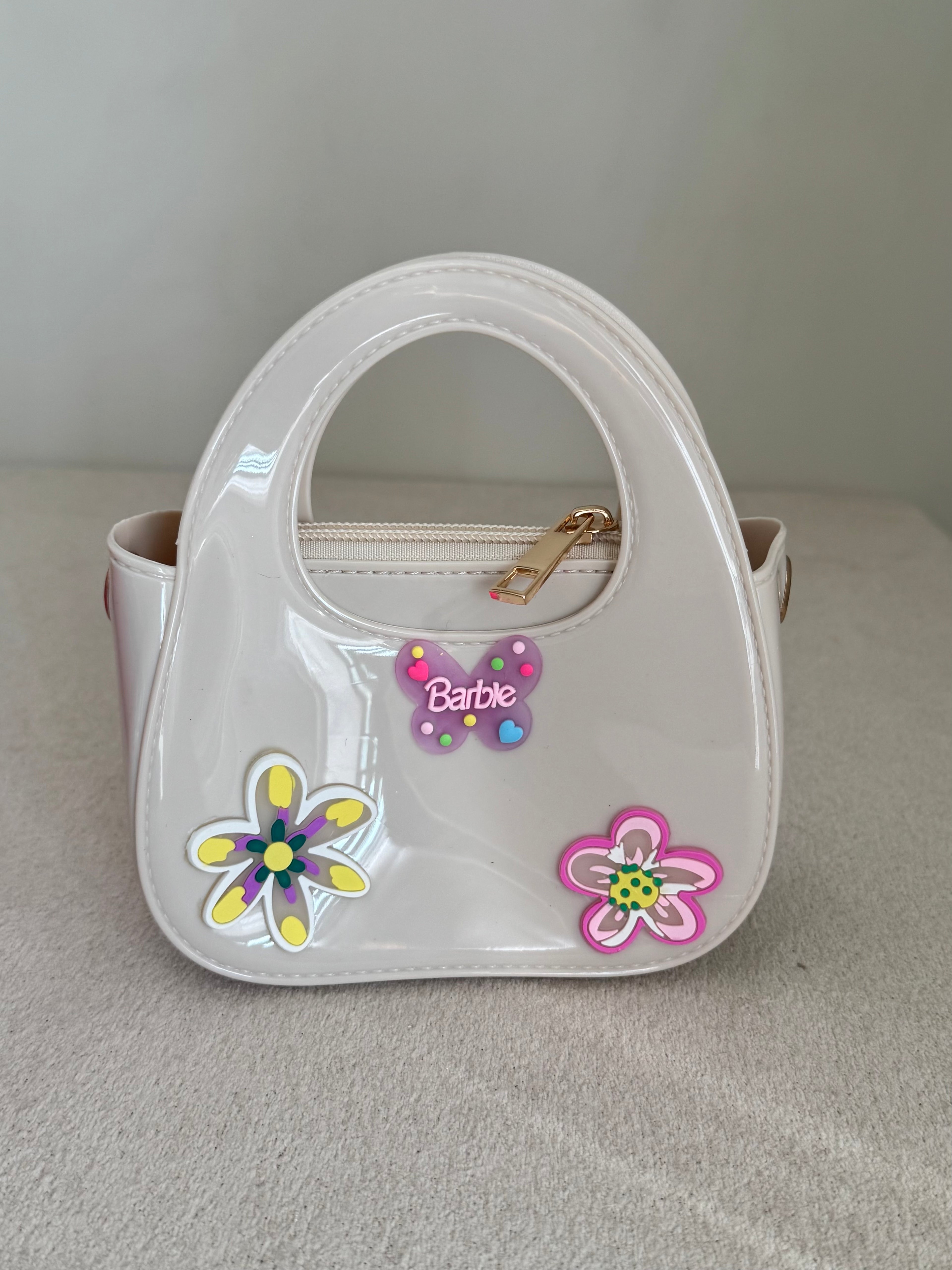 Cute Kids Barbie Bag with Chain - Beige