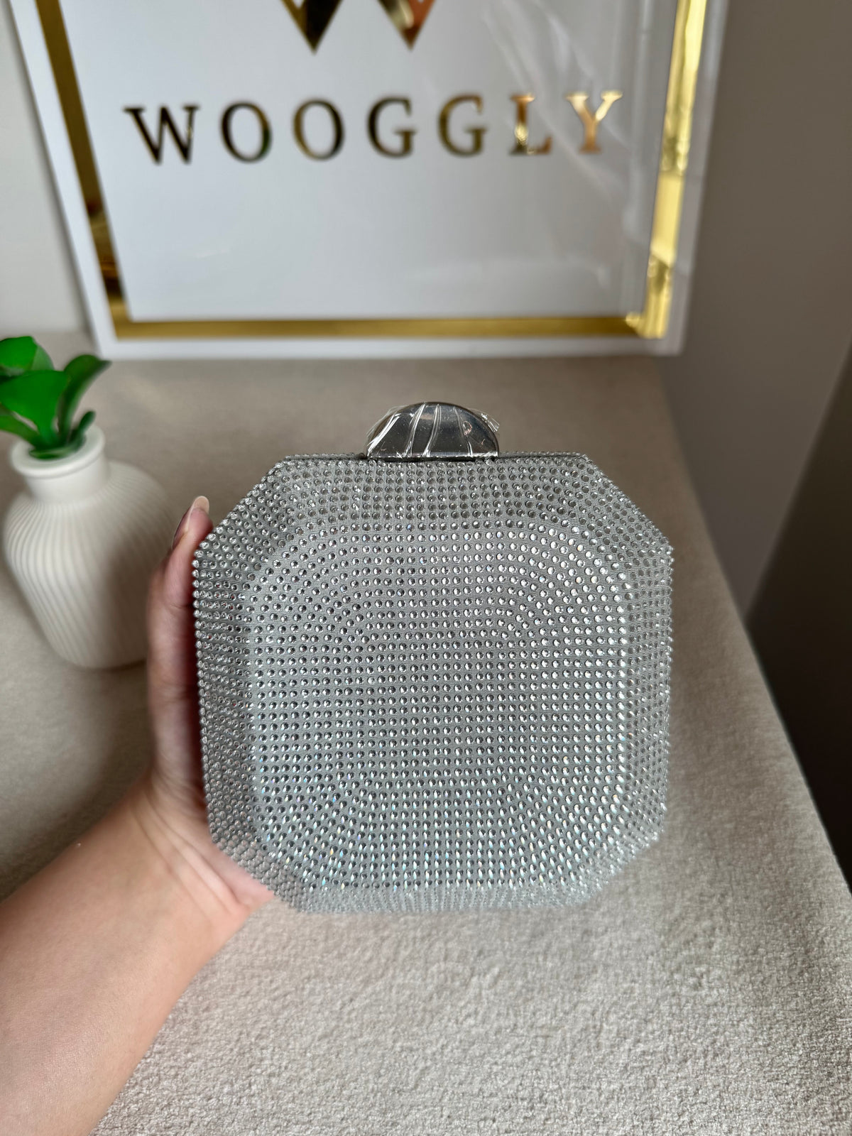AYLA CLUTCH Silver