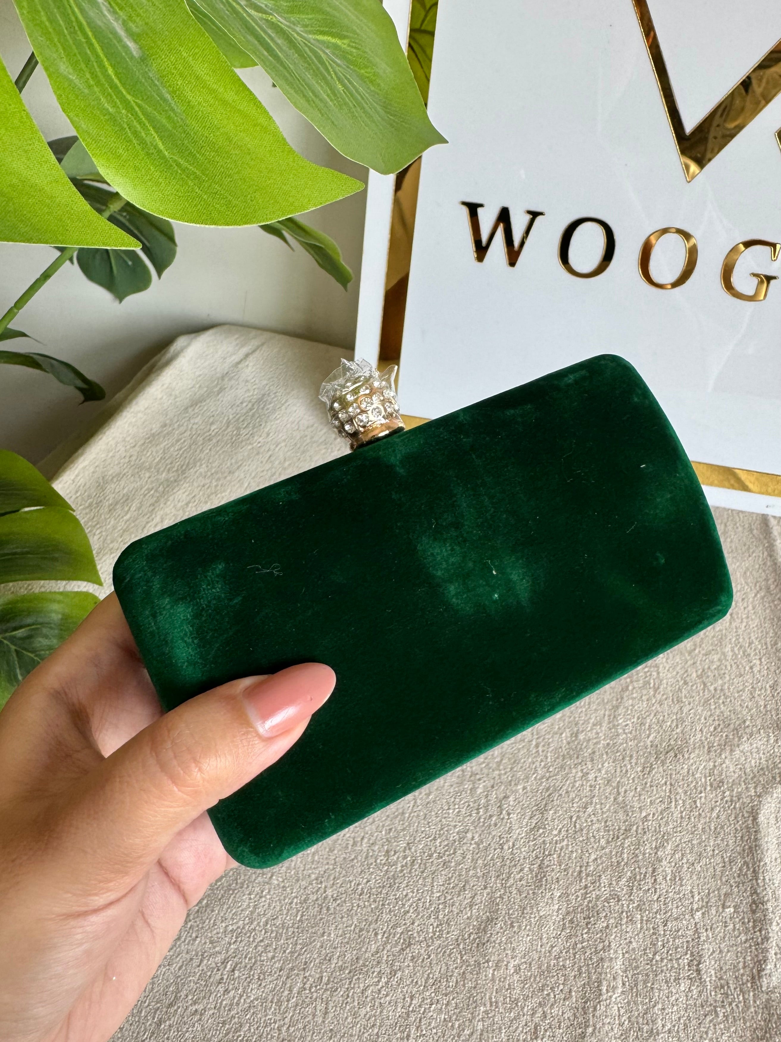 Mini Glow Up Clutch - Emerald Green