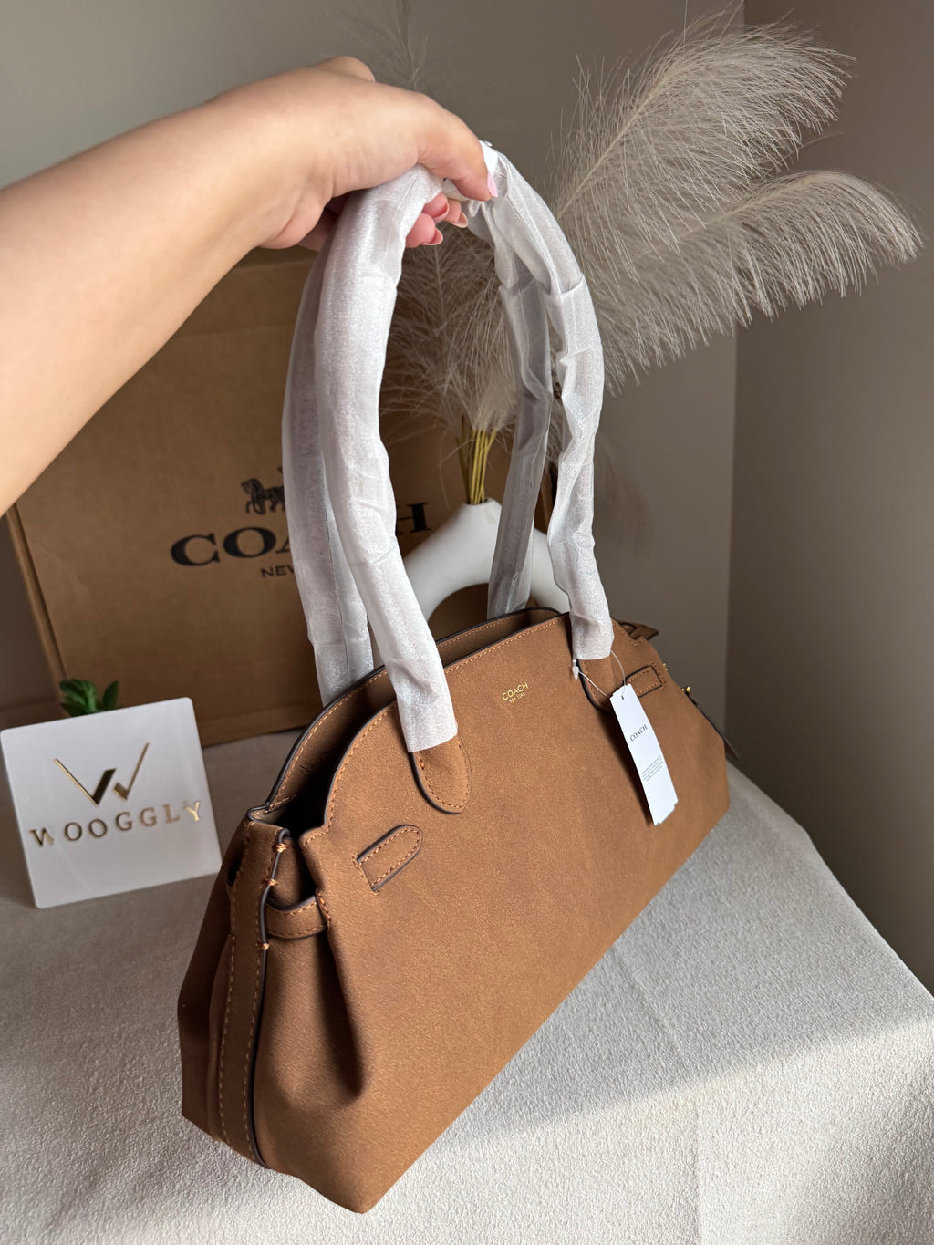 COACH Empire Bag EXTREMELY PREMIUM (Suede Brown) - BOX PACKING