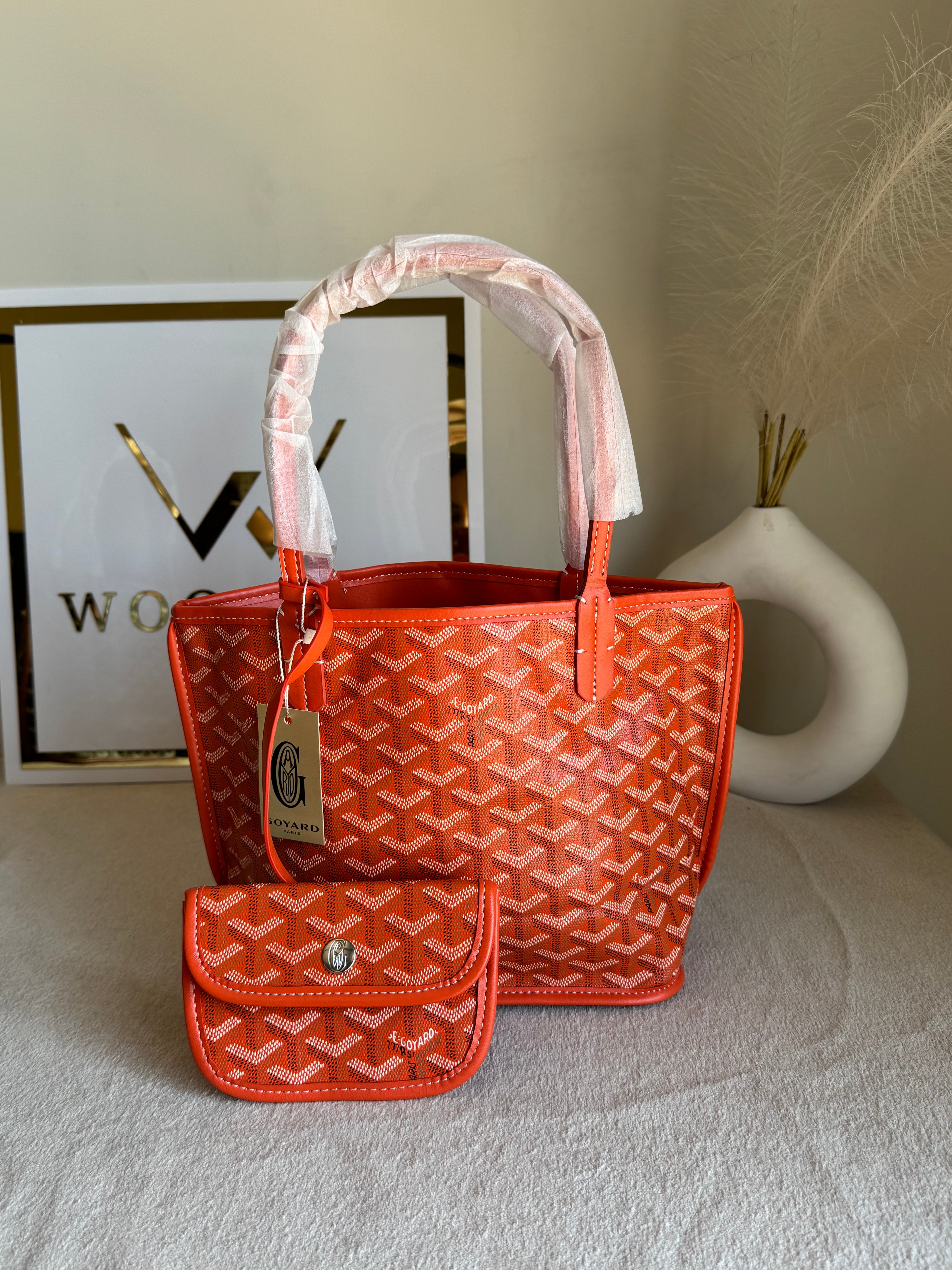 Go Yard Tote Bag - Small Orange with Magnetic Box