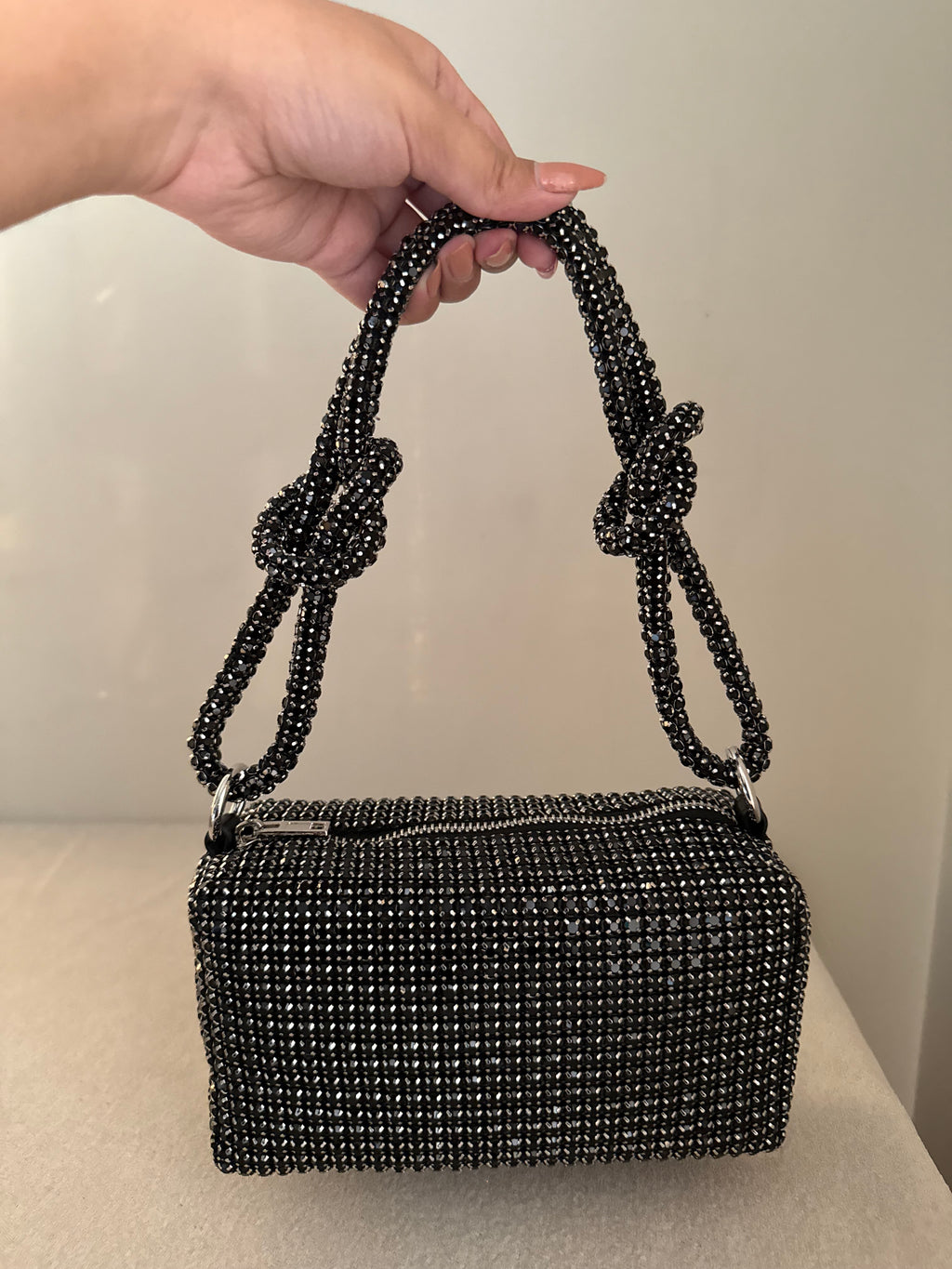 Alexander Wang Rhinestone Evening Clutch (Black)