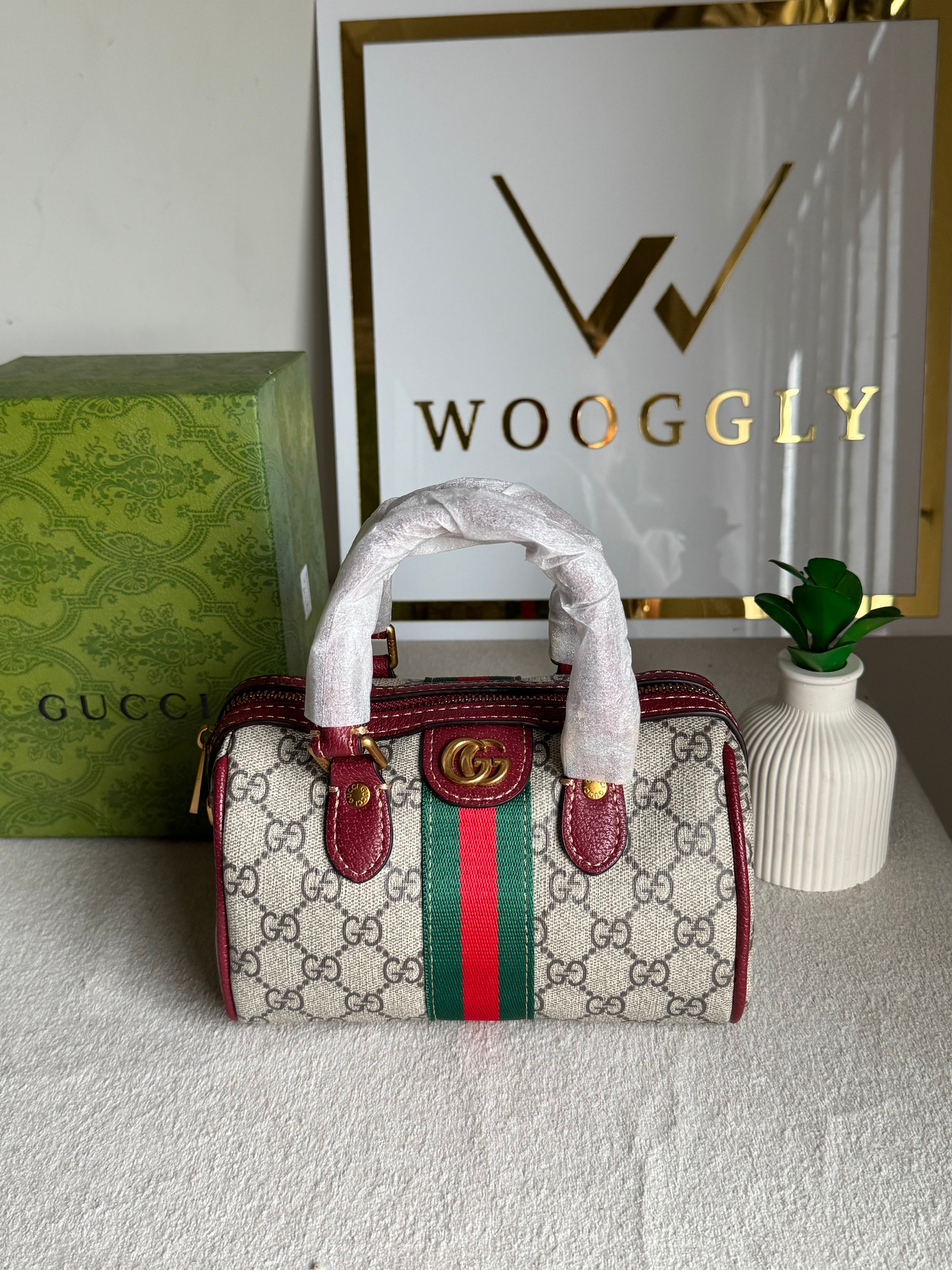 Gucci Mini Duffle Bag - Maroon