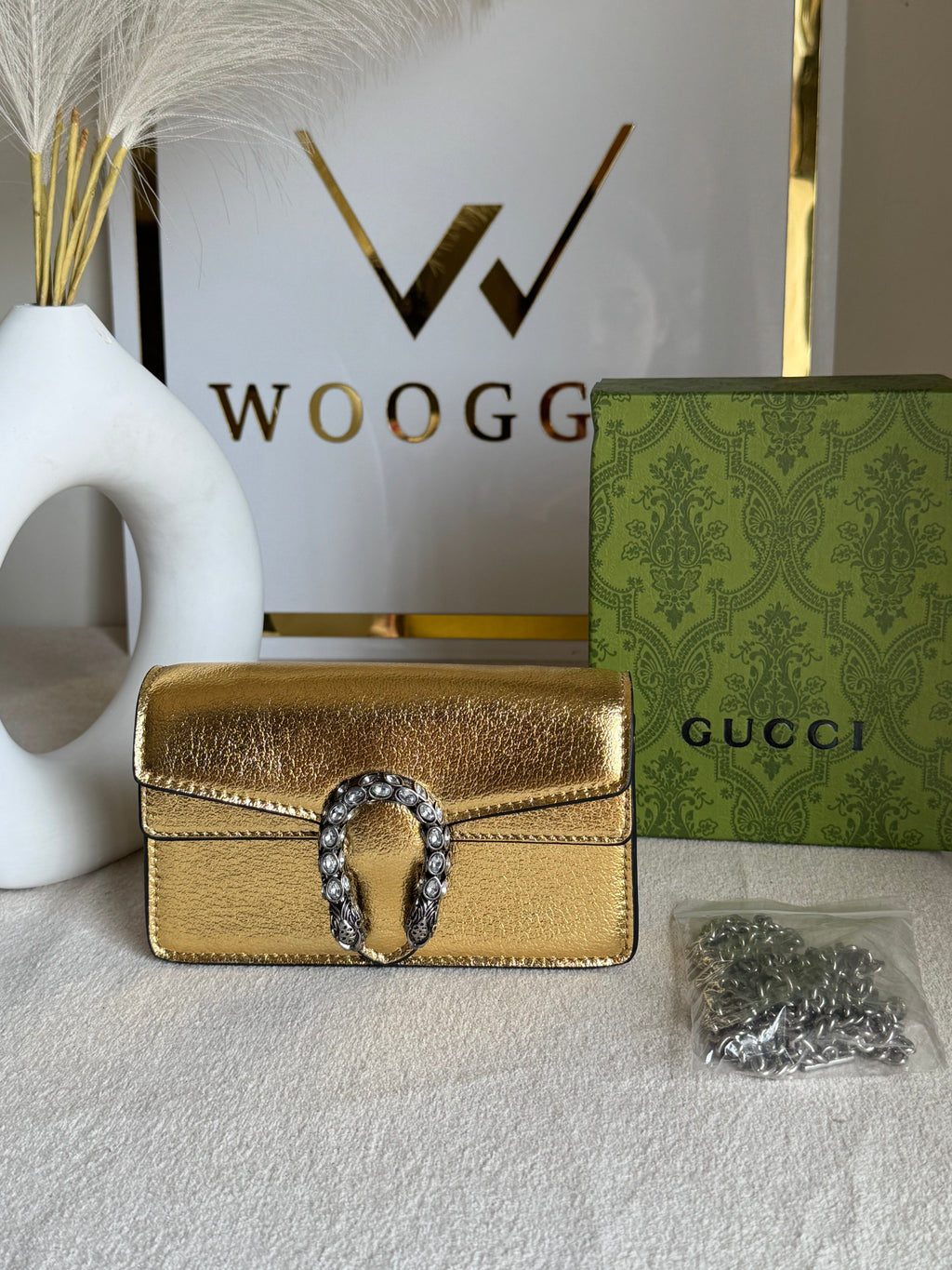 Viral Mini Gucci Bag Gold - Box Packing