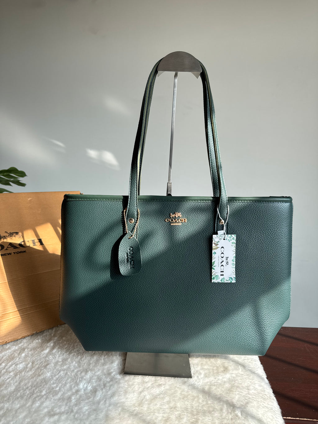 COACH City Tote Bag PREMIUM - Green (BOX PACKING)