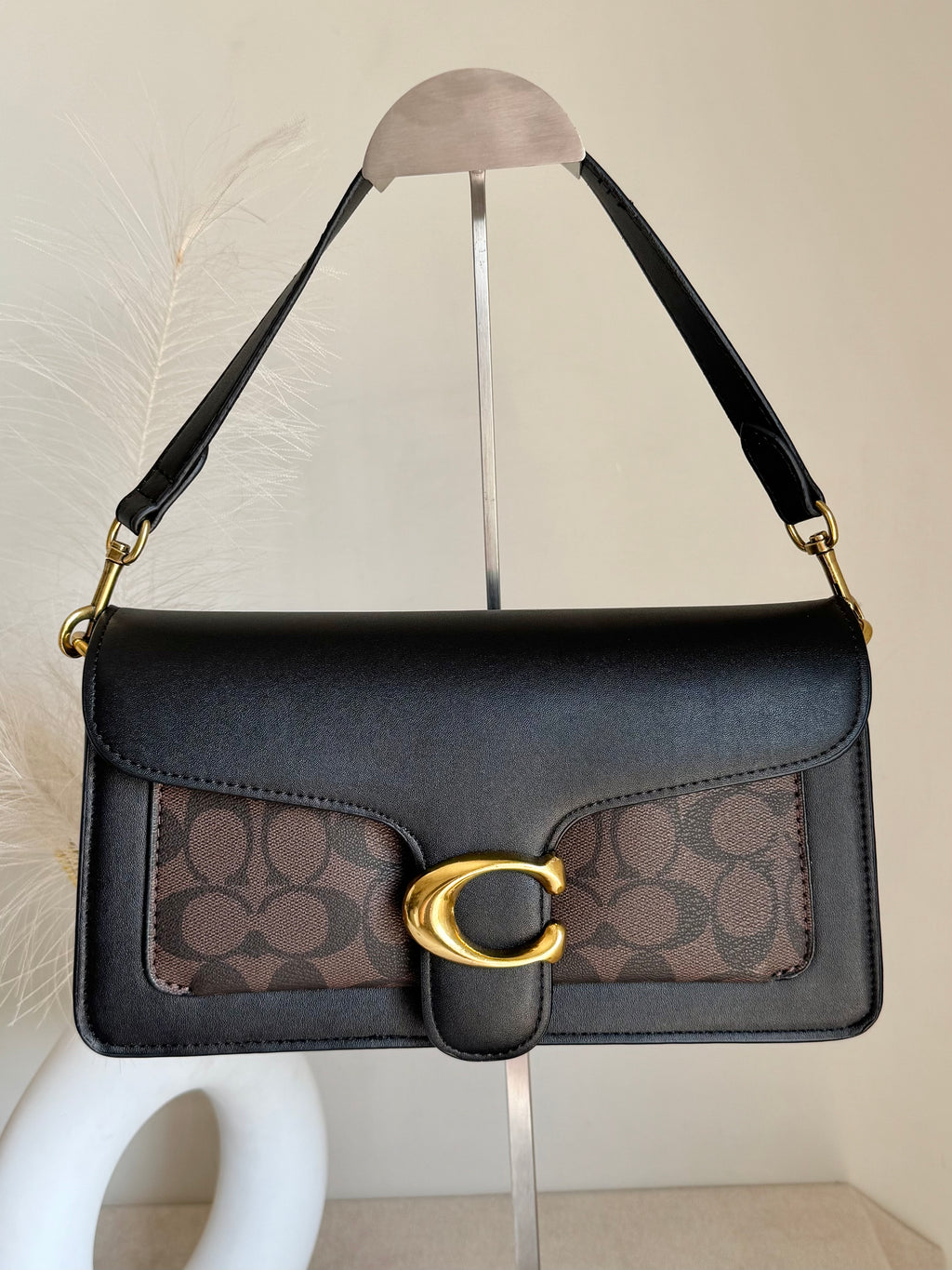 COACH TABBY 26 Black & Dark Brown Decent Quality - BOX PACKING