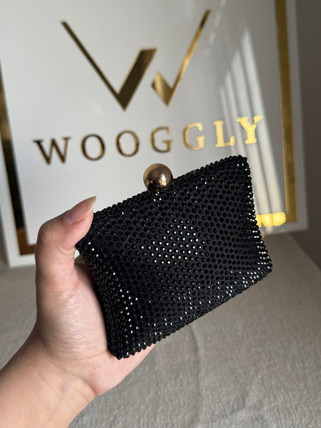 Muse Swarovski Clutch - Black