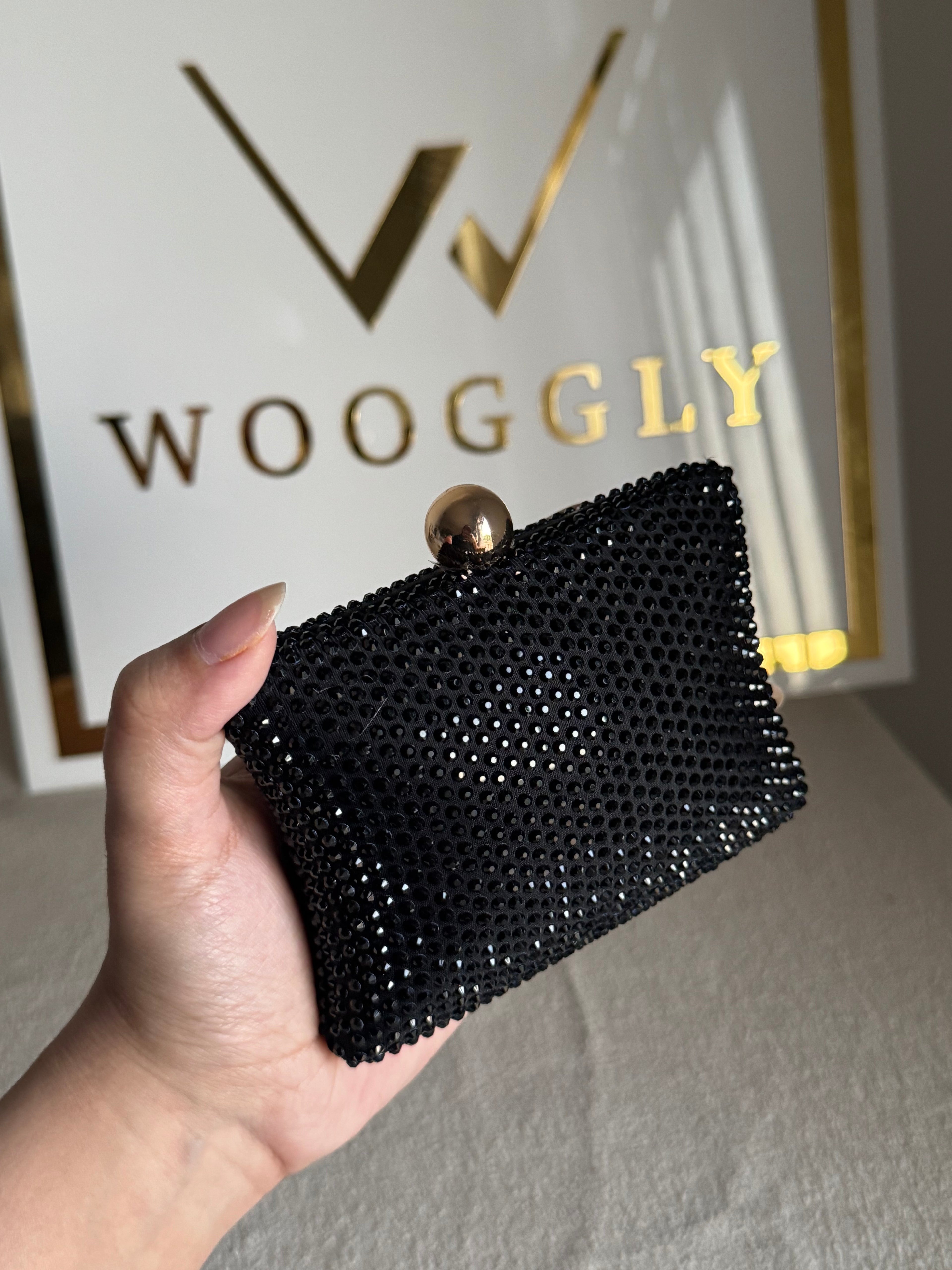 Muse Swarovski Clutch - Black