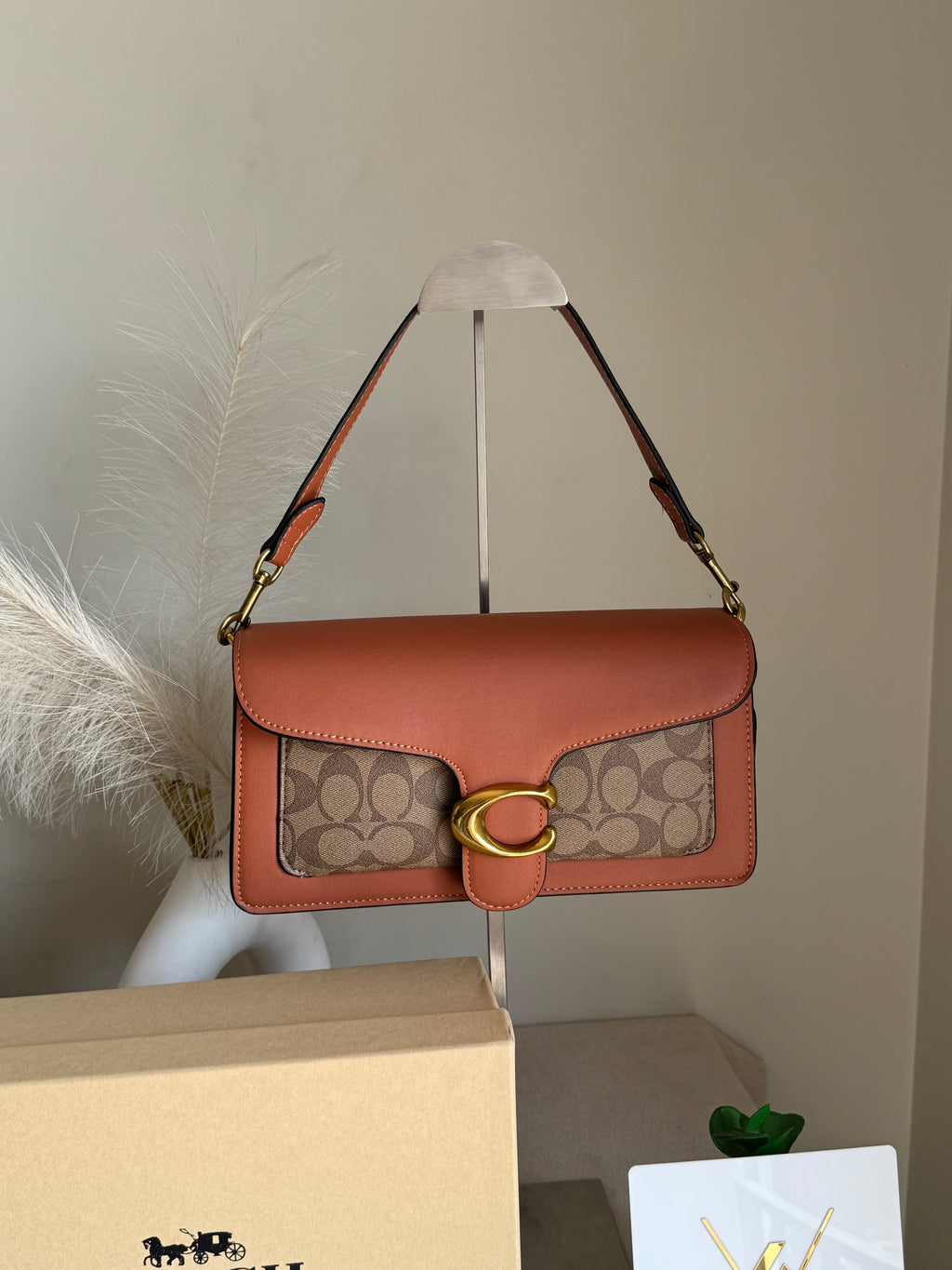 COACH TABBY 26 Apricot Brown Decent Quality - BOX PACKING