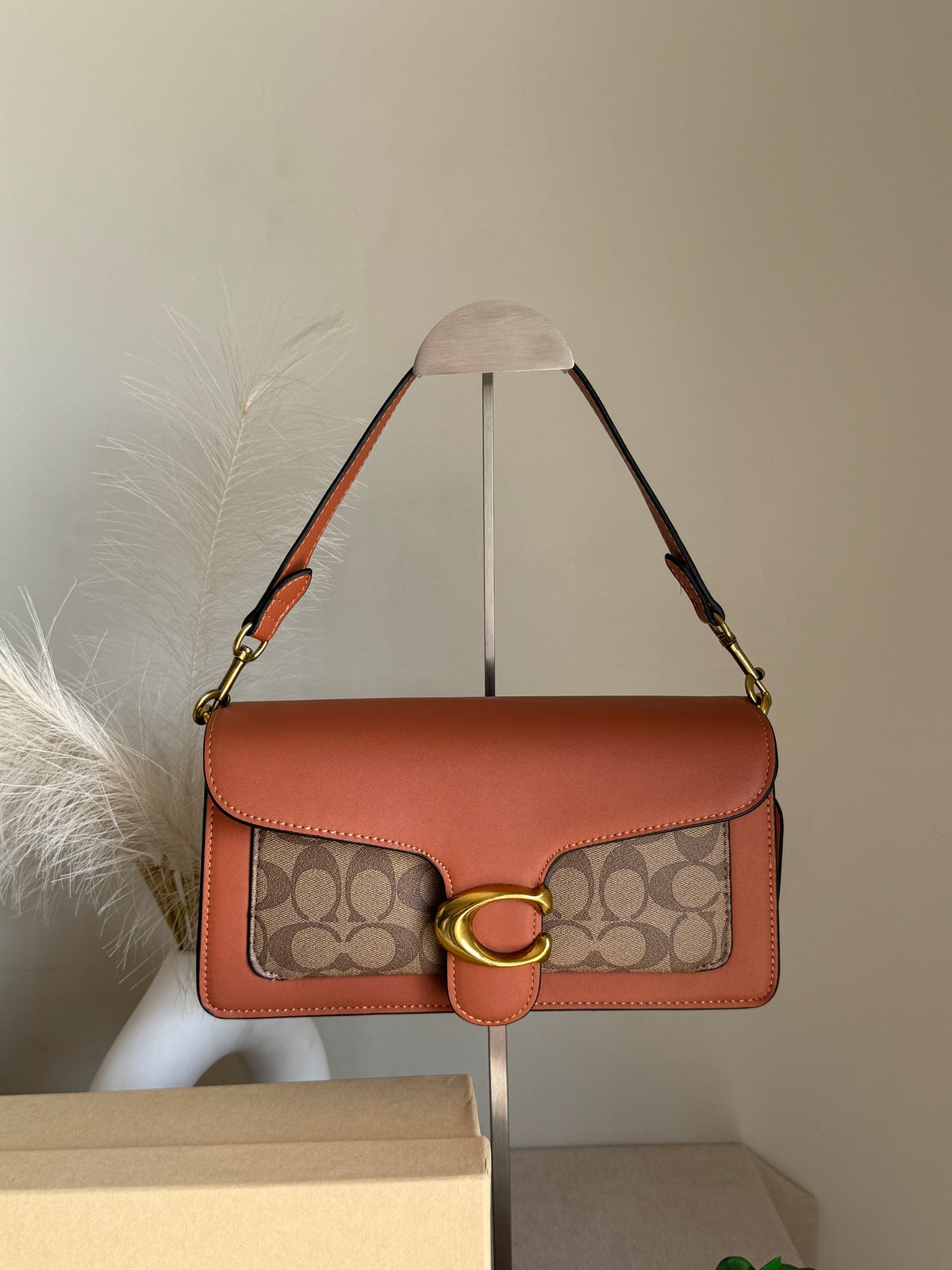 COACH TABBY 26 Apricot Brown Decent Quality - BOX PACKING